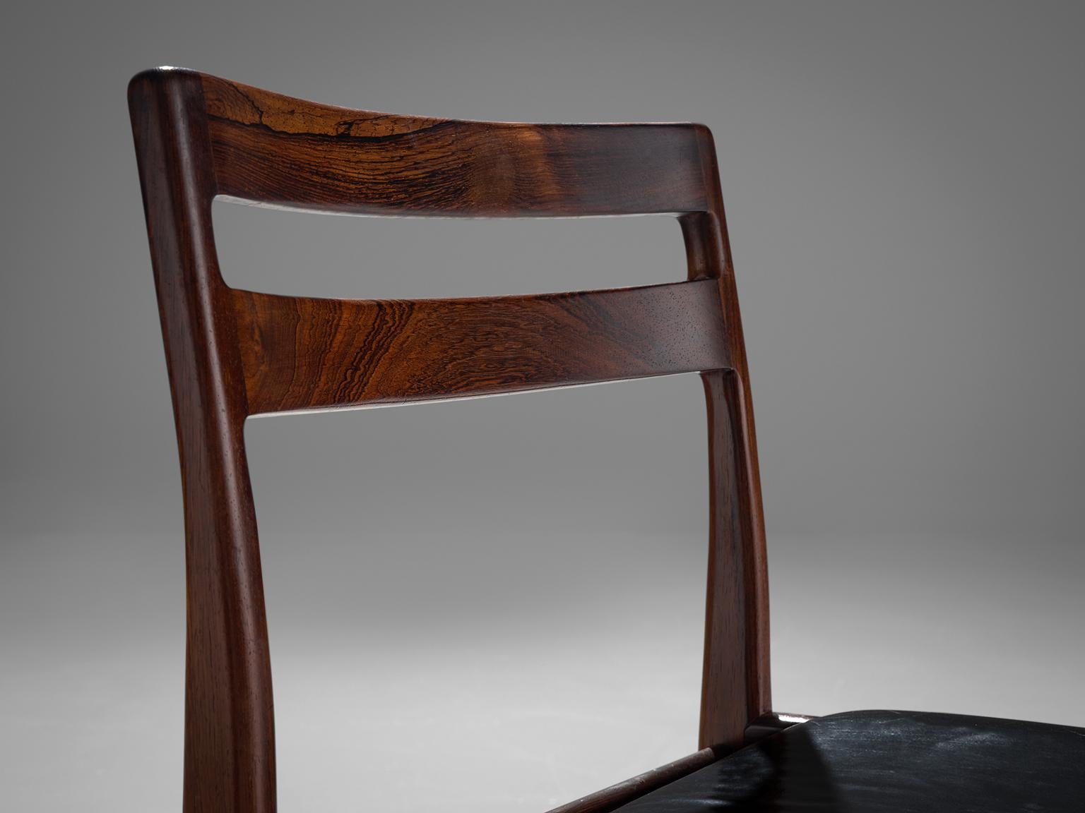 Mid-20th Century Rosengren Hansen Set of Six Rosewood Dining Chairs