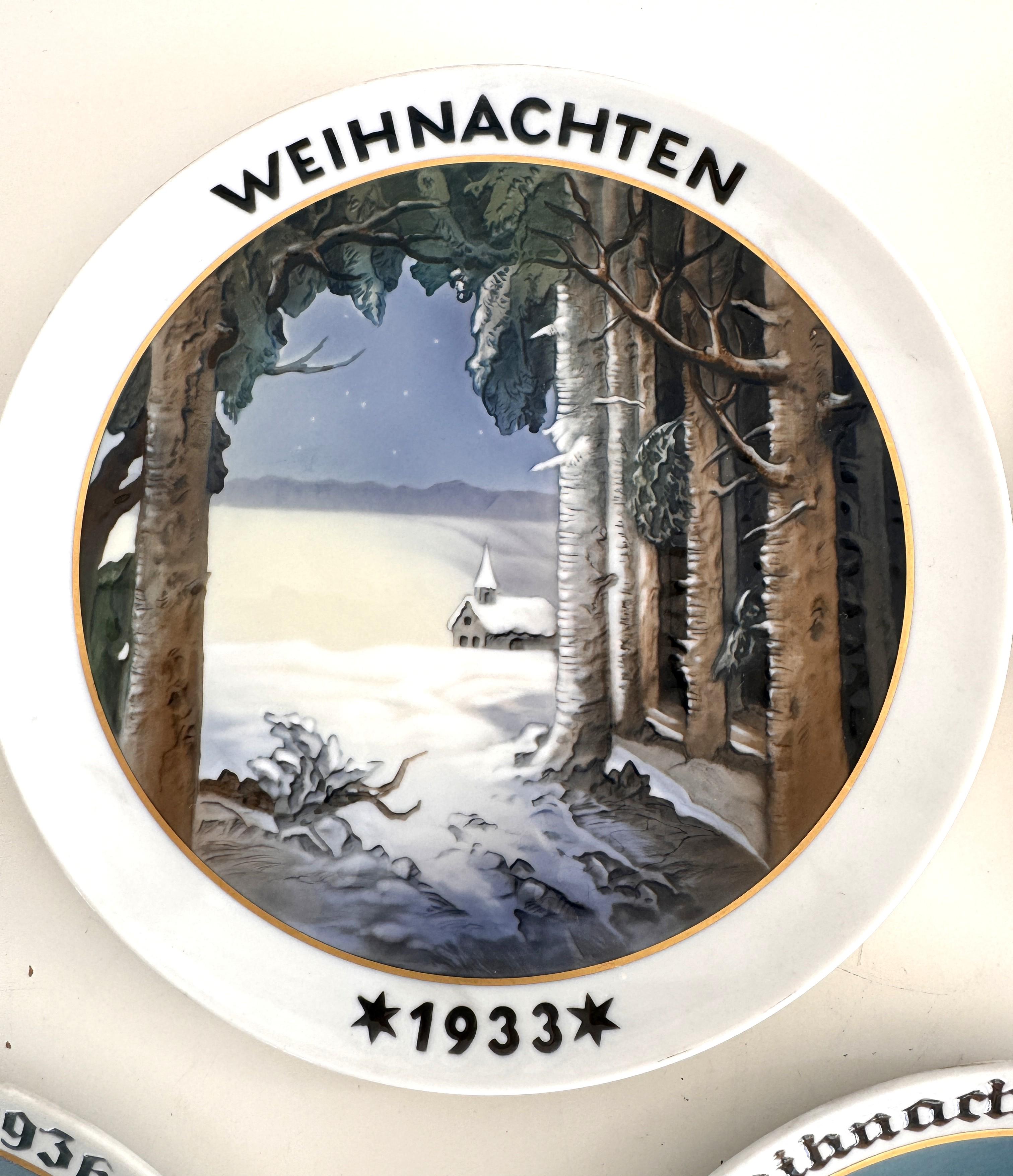 Rosenthal 11 Antique Christmas Wall Ceramic Plates Collection, 1932-1943 im Angebot 4