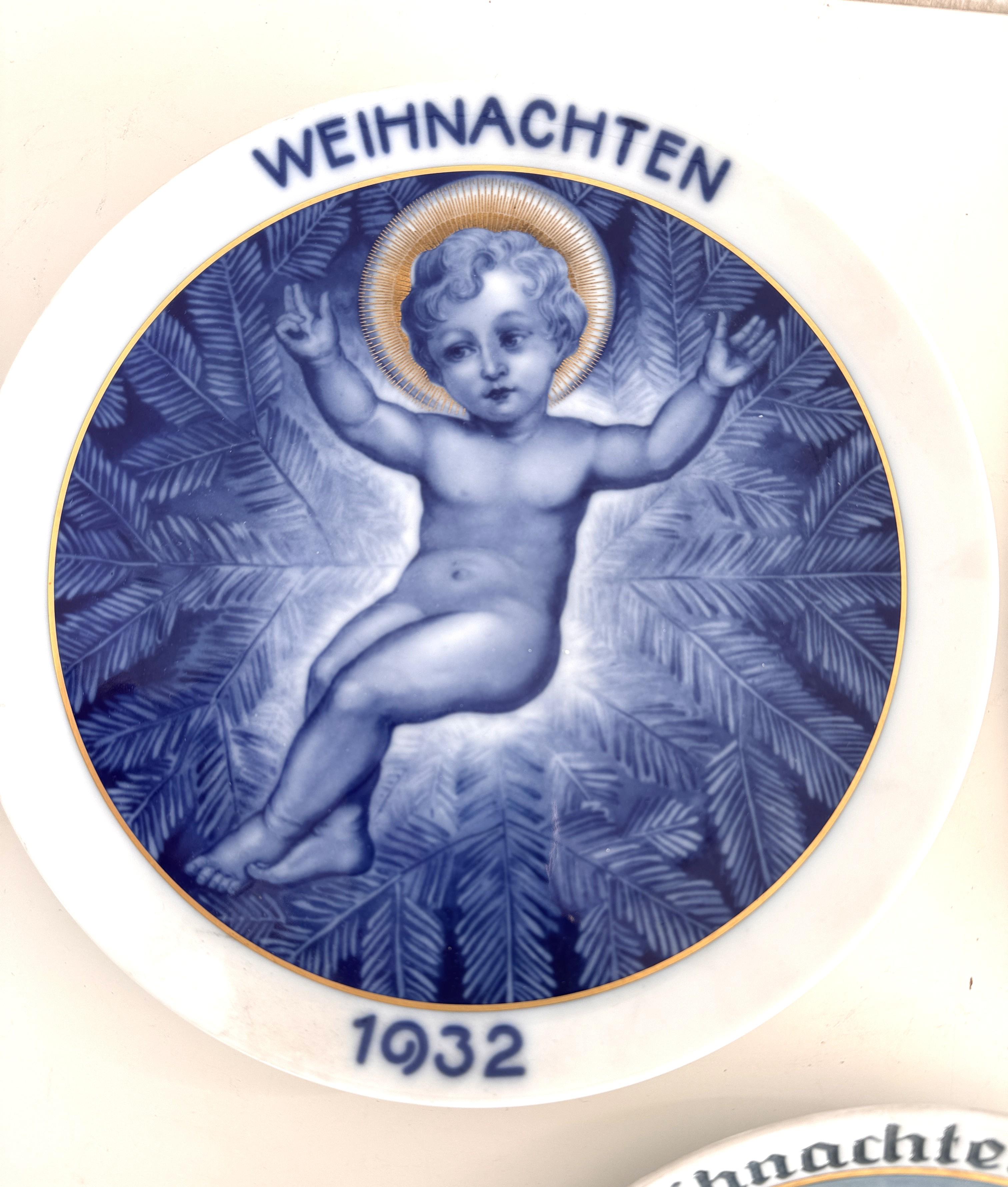 Rosenthal 11 Antique Christmas Wall Ceramic Plates Collection, 1932-1943 im Angebot 6