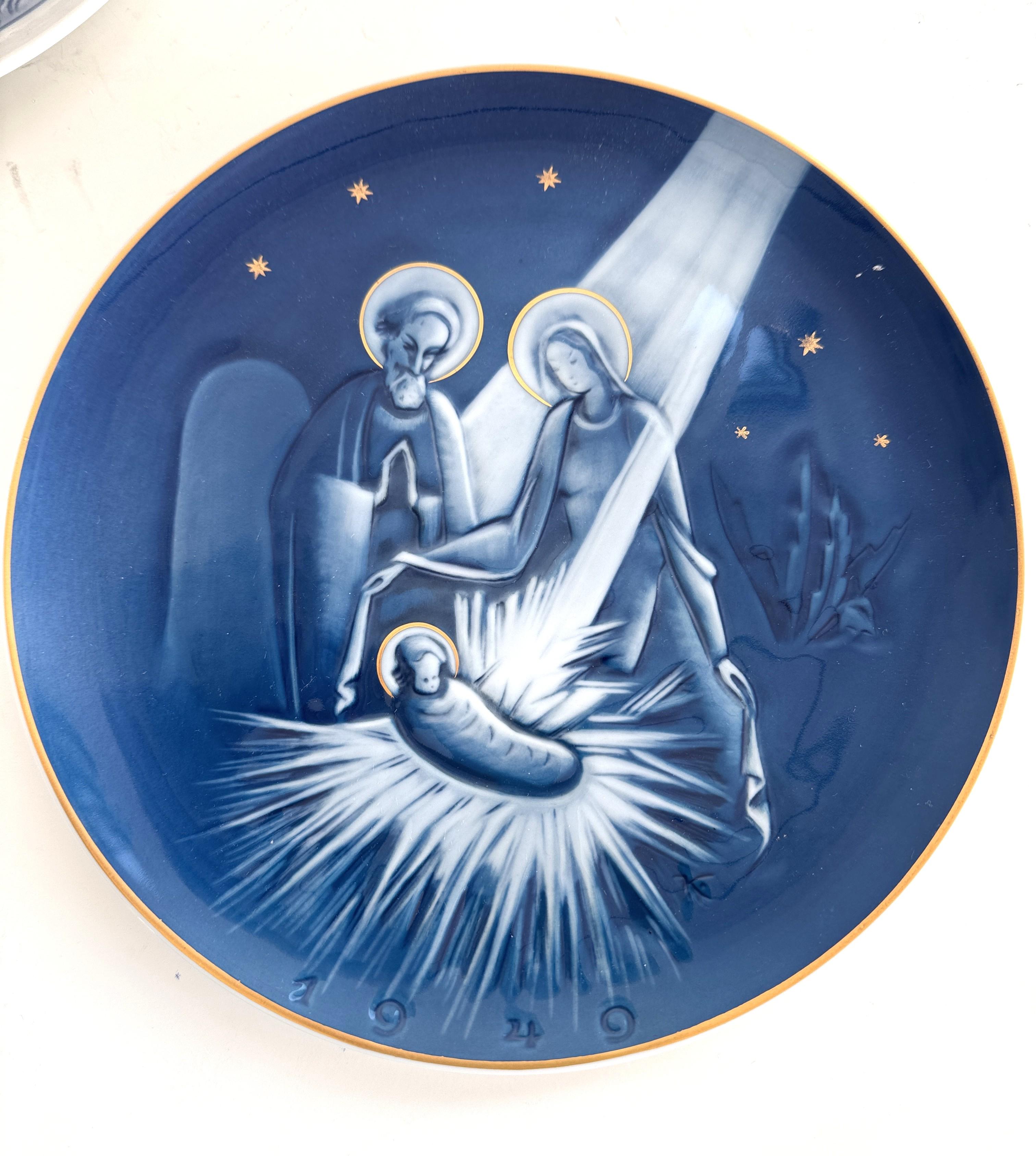 Rosenthal 11 Antique Christmas Wall Ceramic Plates Collection, 1932-1943 im Angebot 7