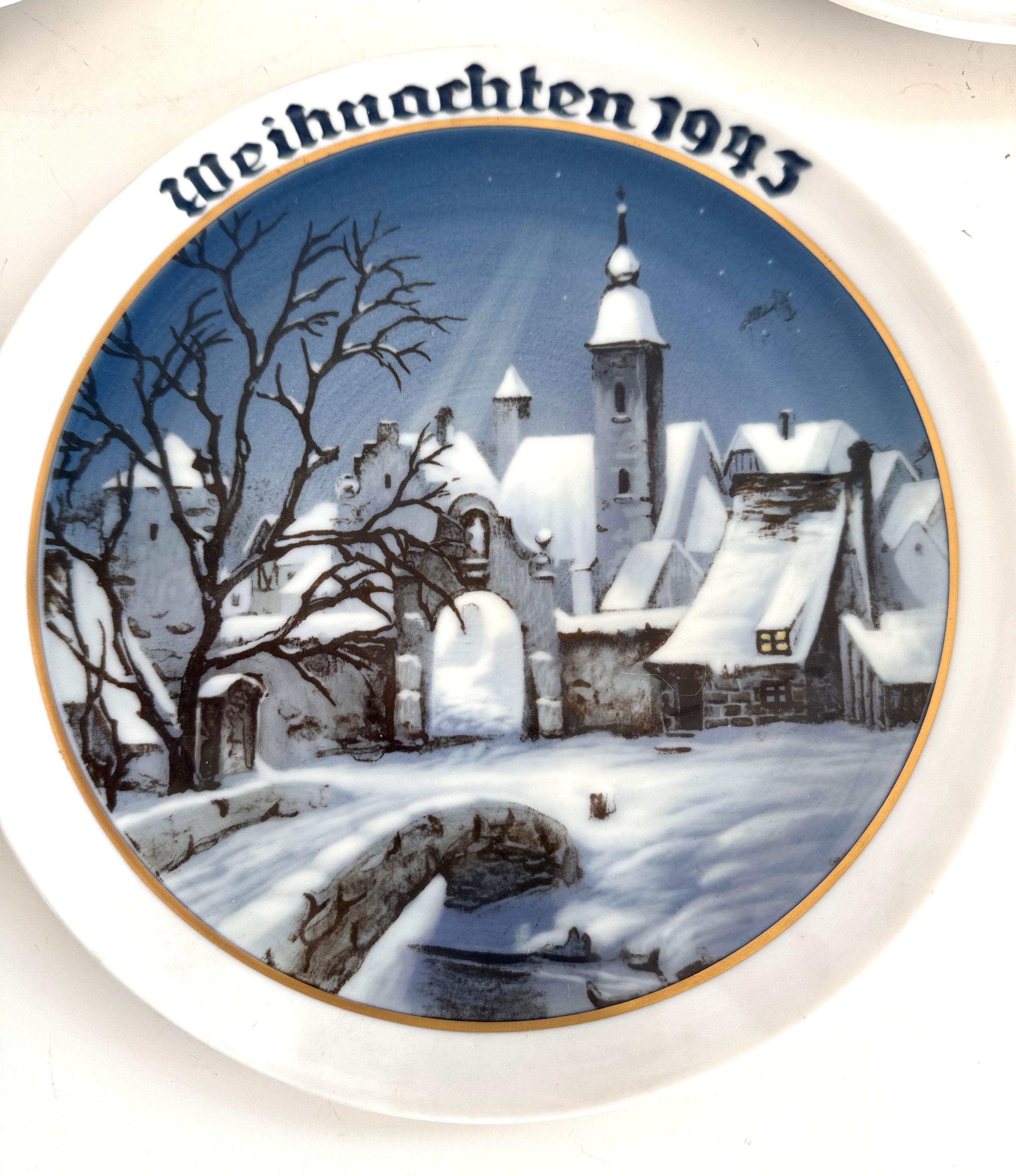 Rosenthal 11 Antique Christmas Wall Ceramic Plates Collection, 1932-1943 im Angebot 8