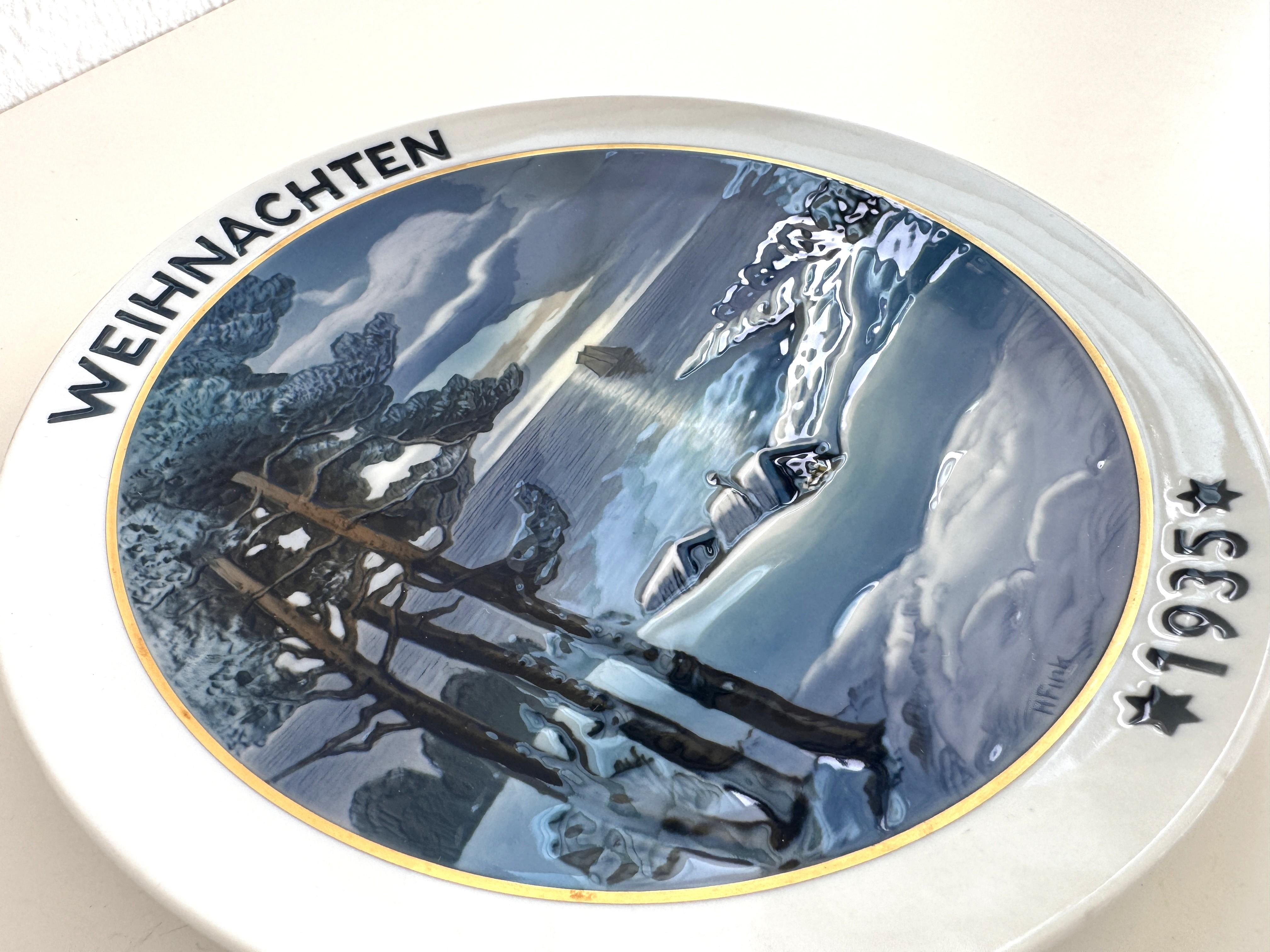 Rosenthal 11 Antique Christmas Wall Ceramic Plates Collection, 1932-1943 im Zustand „Gut“ im Angebot in Morazzone, Varese