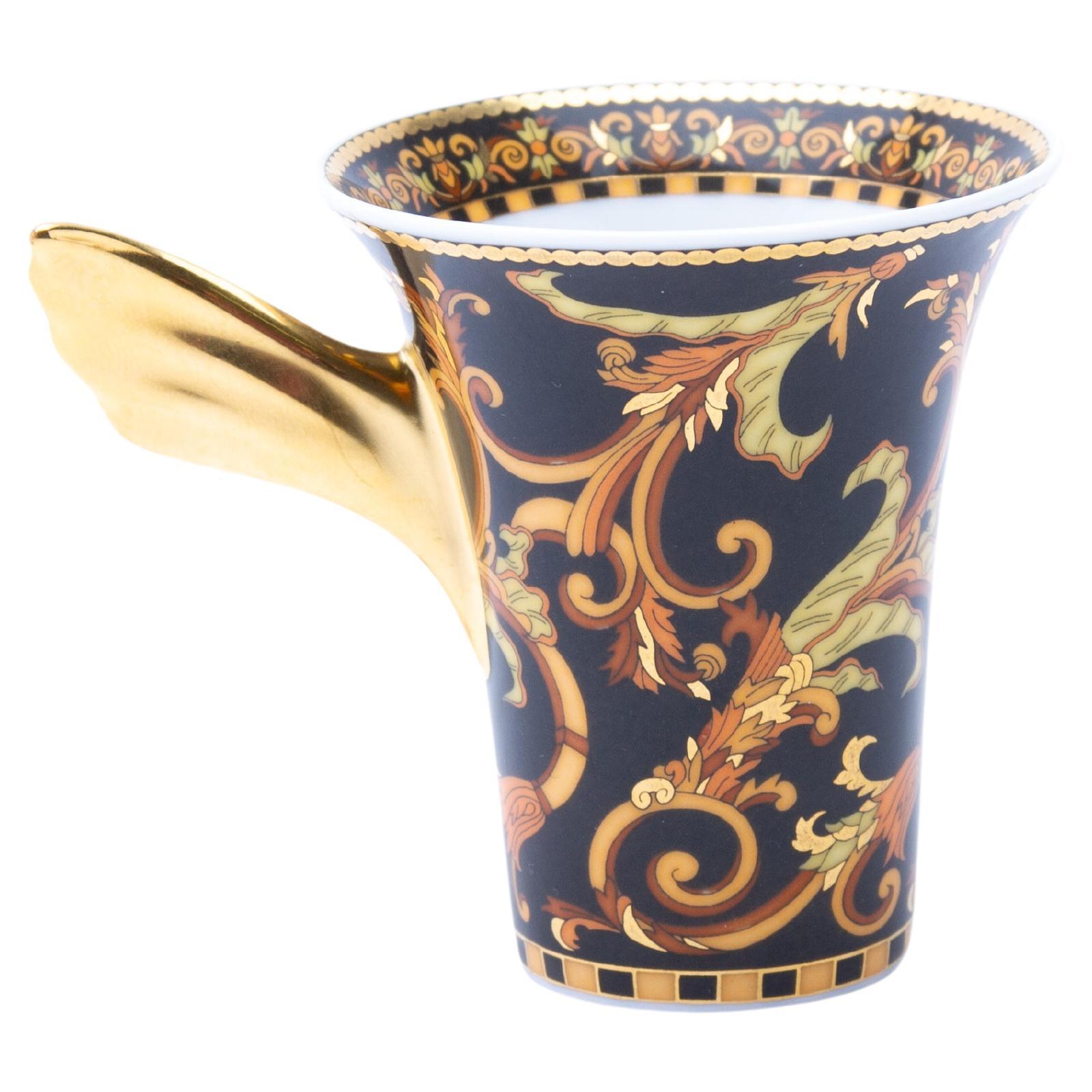 Rosenthal 24KT Gold Porcelain Versace "Medusa" Cup  For Sale