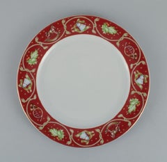 Rosenthal, a Large Round Porcelain Dish with a Christmas Motif, Late 1900s