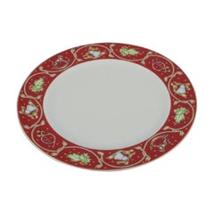 Rosenthal, gran plato redondo de porcelana con motivos navideños, finales del siglo XX