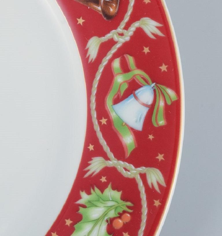 Rosenthal, Juego de Cinco Platos Navideños de Porcelana con Motivos Navideños Alemán en venta