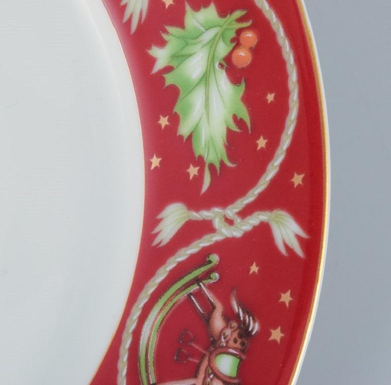 German Rosenthal, a Set of Six Christmas Plates in Porcelain with Christmas Motifs For Sale