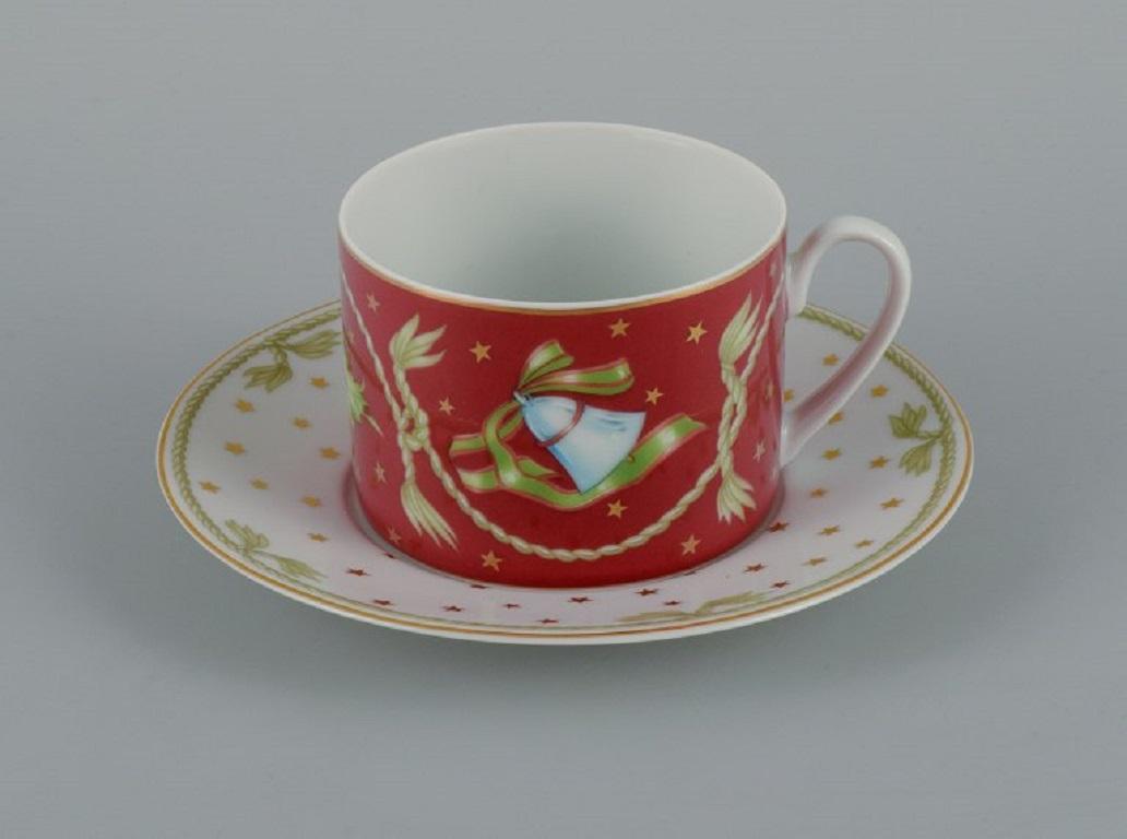 German Rosenthal, a Set of Six Coffee Cups and Matching Saucers, Christmas Motifs For Sale