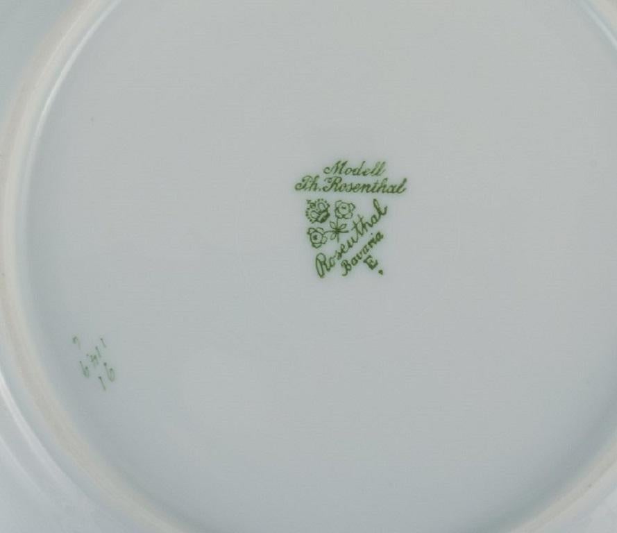 Early 20th Century Rosenthal, Set of Ten Plates, Hand-Painted in Purple with Landscape Scenes For Sale