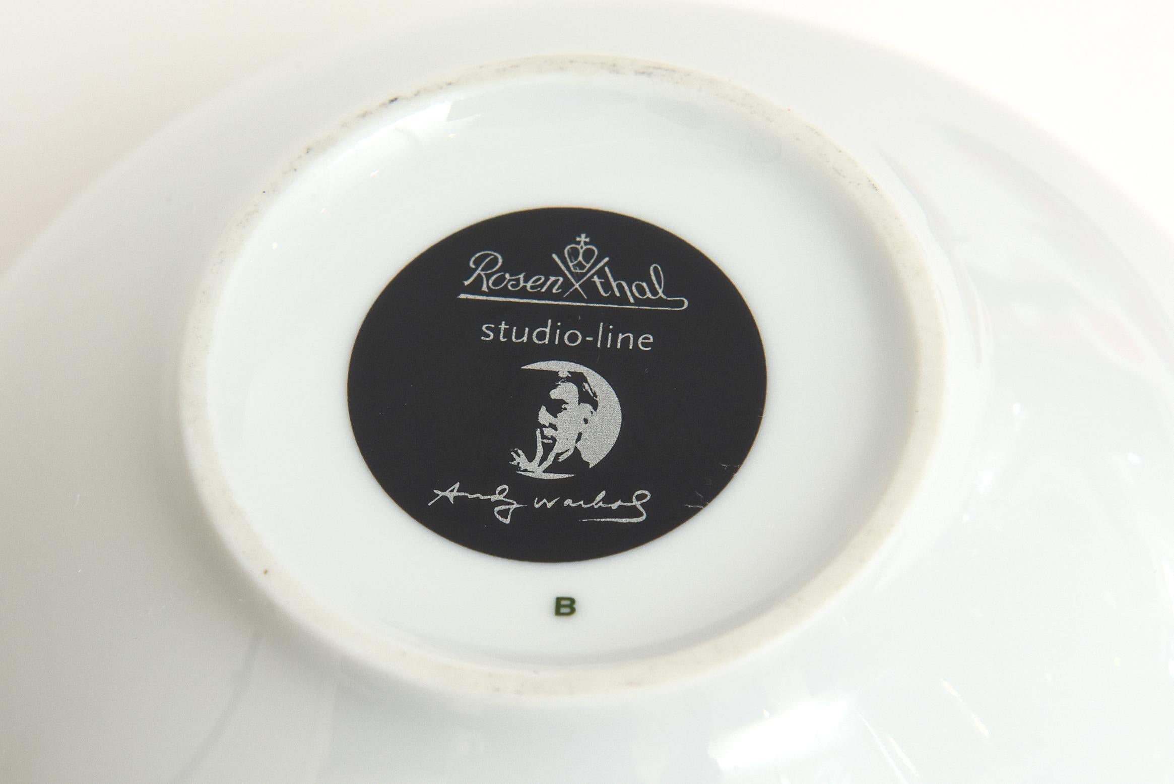 Rosenthal Studio Line Flower Porcelain Covered Sugar Bowl After Andy Warhol For Sale 1