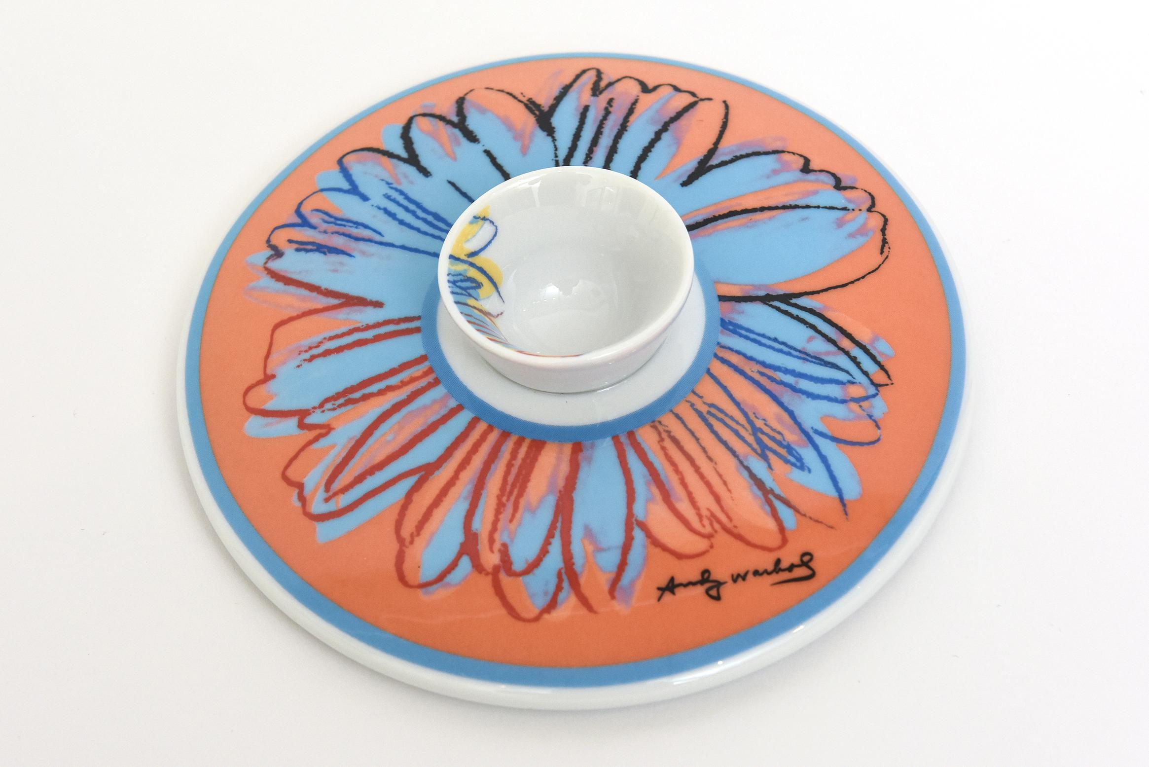 Moderne Sucrier couvert en porcelaine Rosenthal Studio Line Flower d'après Andy Warhol en vente