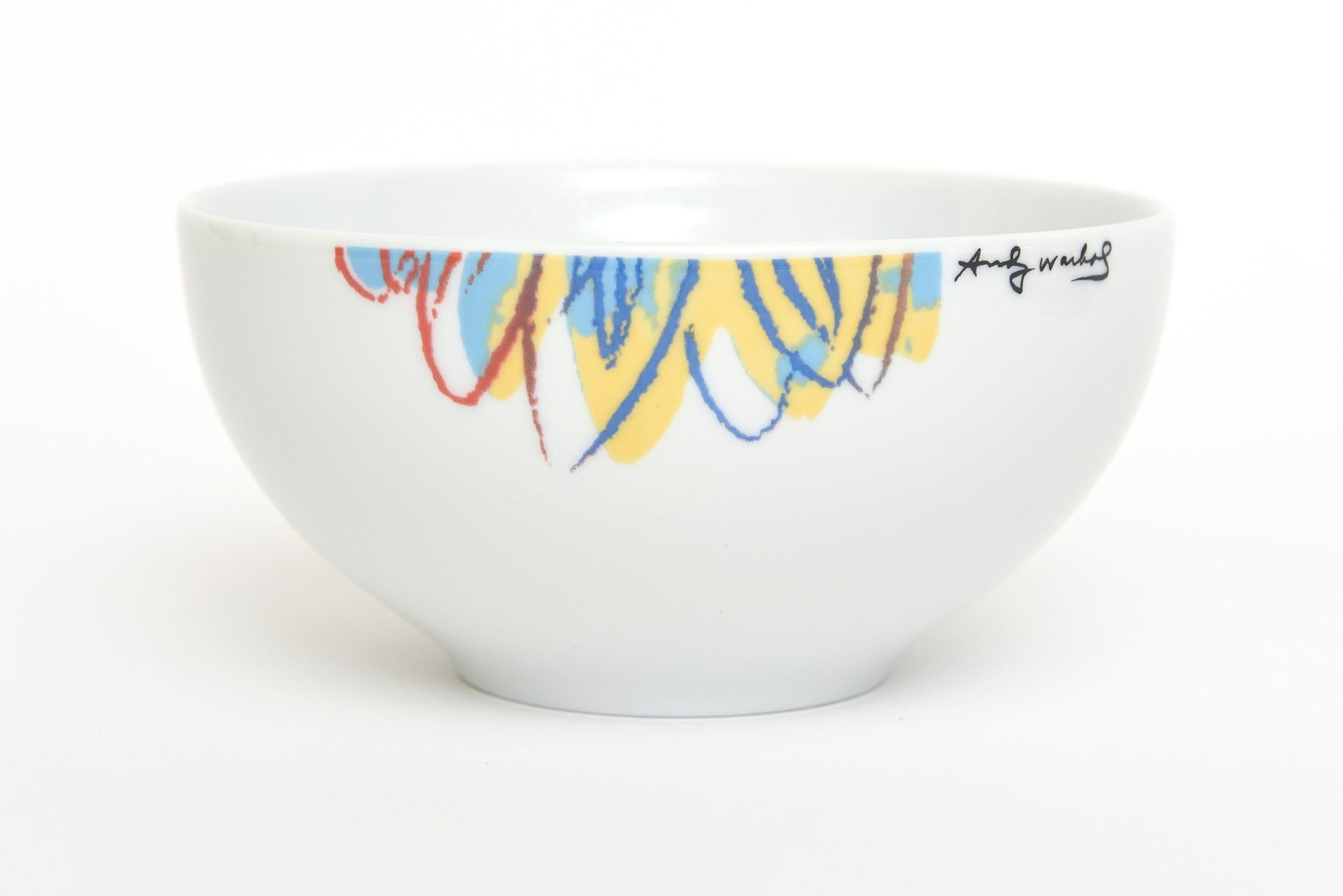 Rosenthal Studio Line Flower Porcelain Covered Sugar Bowl After Andy Warhol In Good Condition For Sale In North Miami, FL