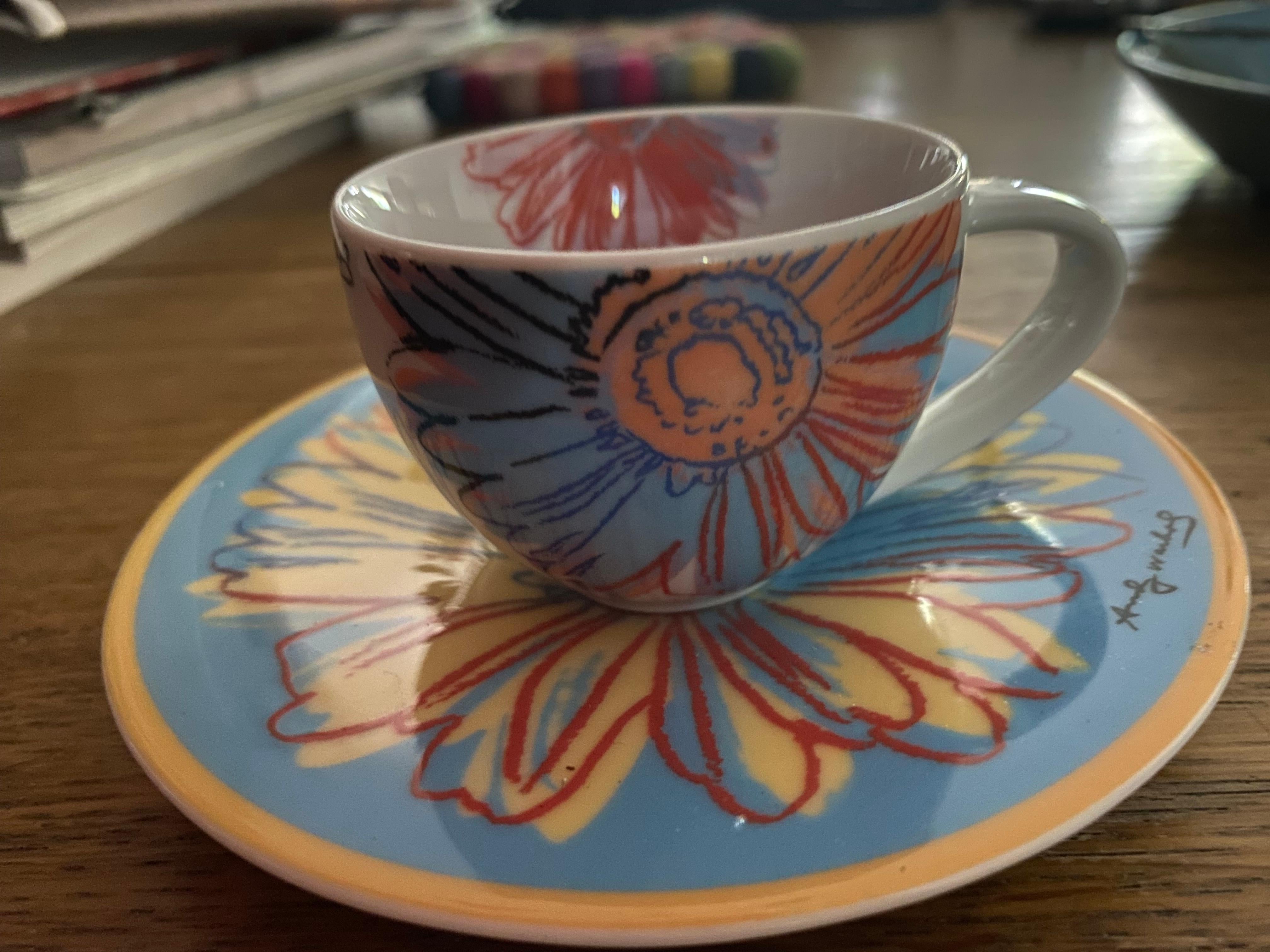 German Rosenthal Andy Warhol Daisies Espresso Cup and Saucer
