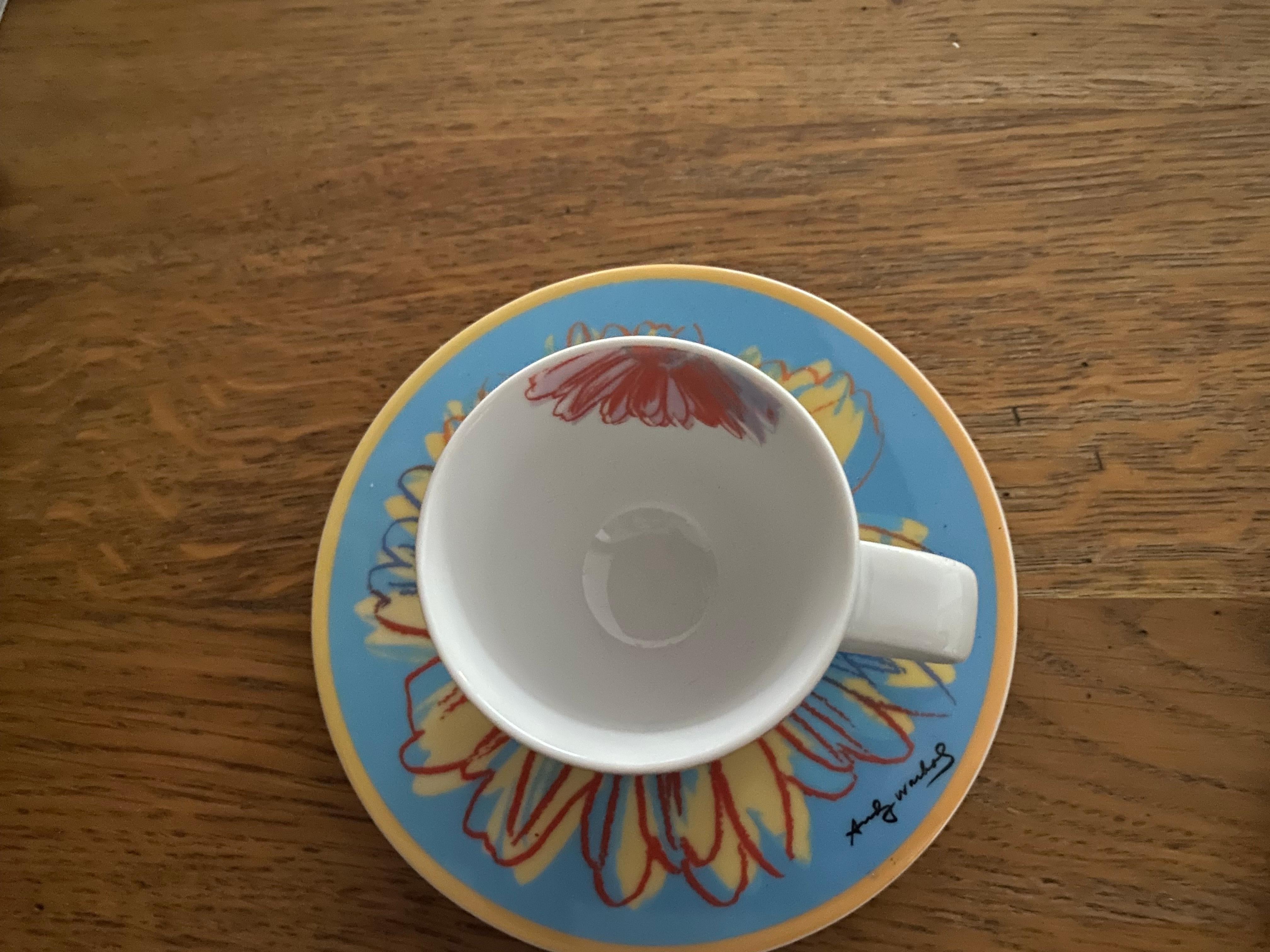 Rosenthal Andy Warhol Daisies Espresso Cup and Saucer In Good Condition In Waddinxveen, ZH