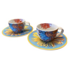 Rosenthal Andy Warhol "Daisy" juego de 2 tazas y platillos para café expreso