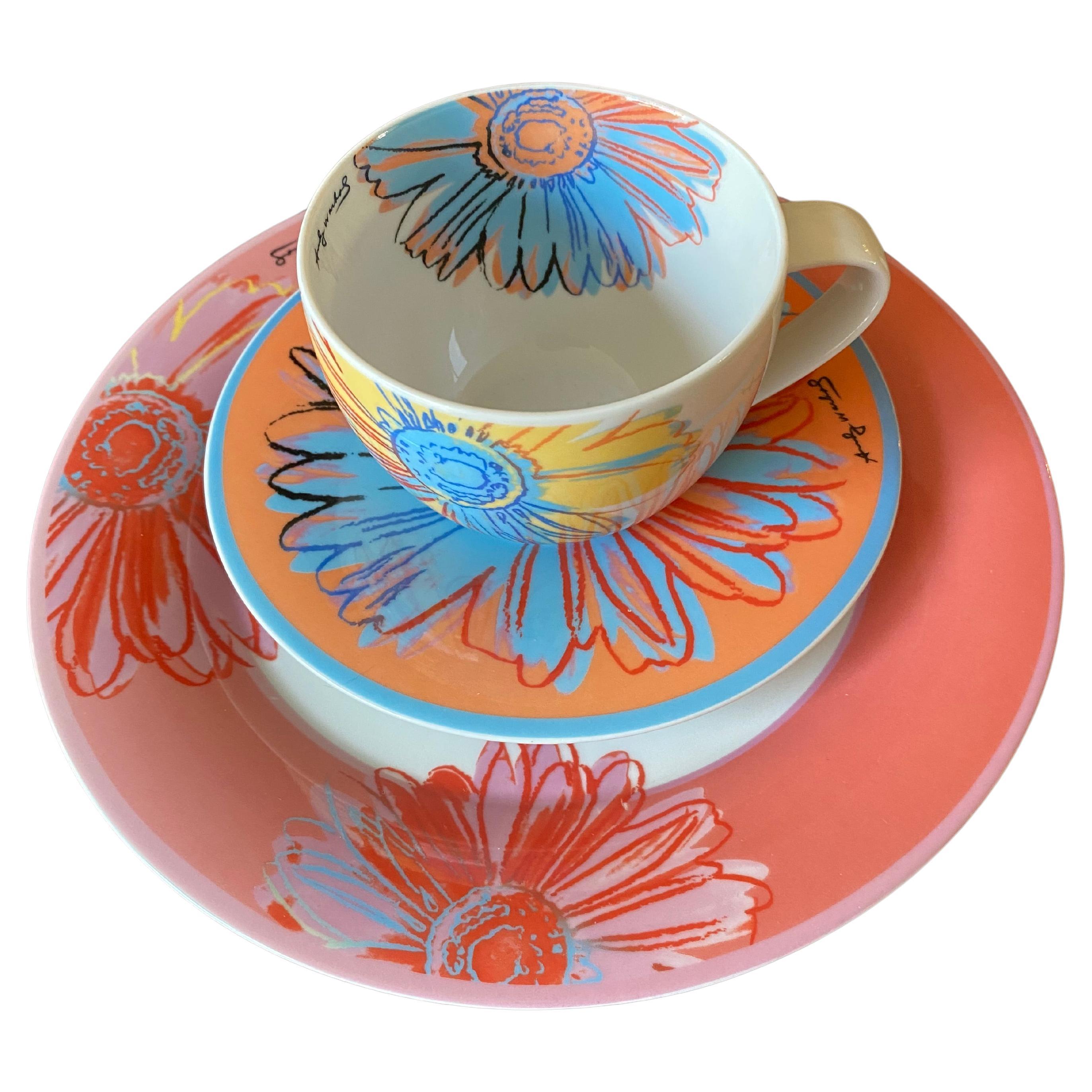 Rosenthal Andy Warhol Daisy Breakfast Sets (price for 3 sets) For Sale