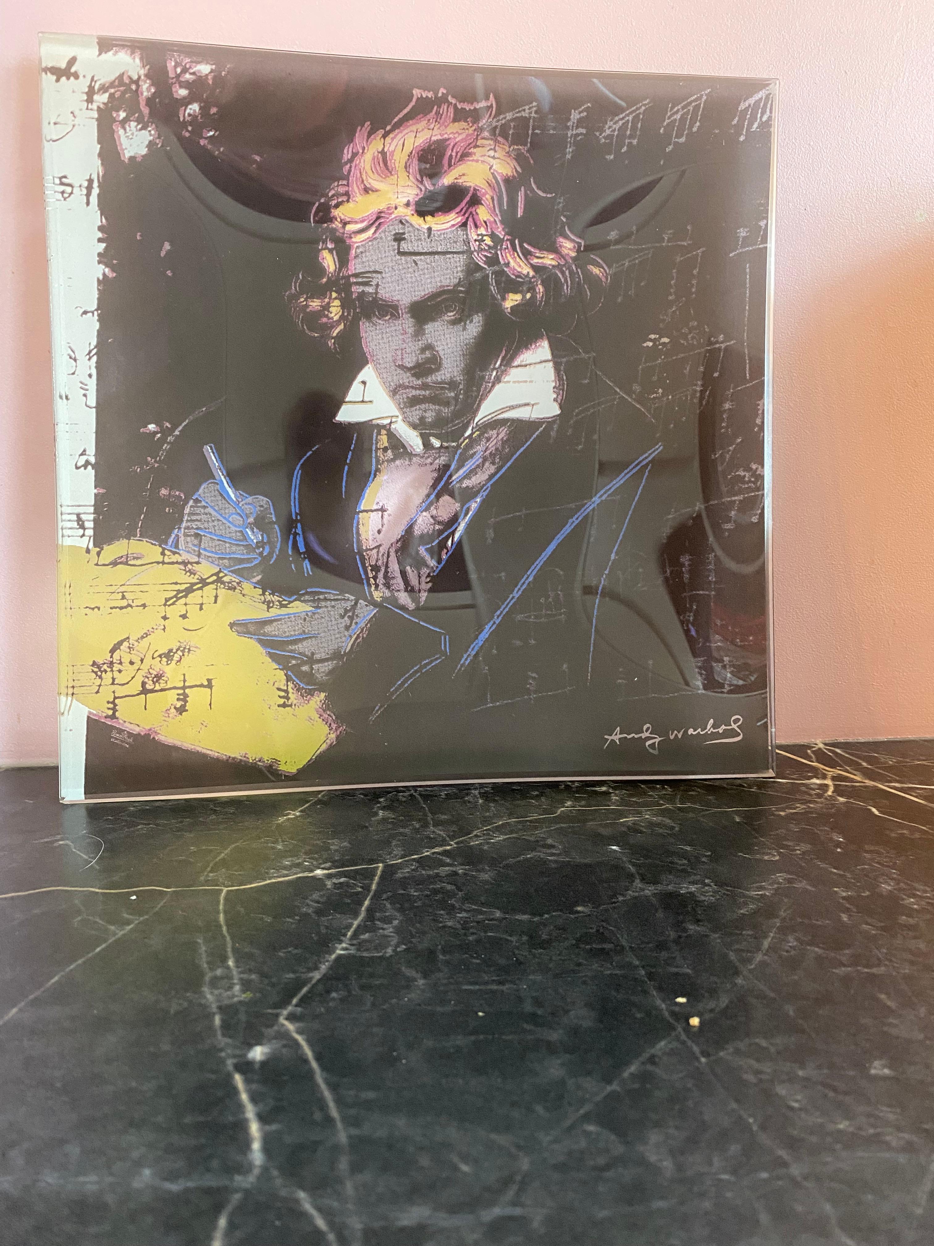 Rosenthal Andy Warhol mit Beethoven-Glasteller (Deutsch) im Angebot