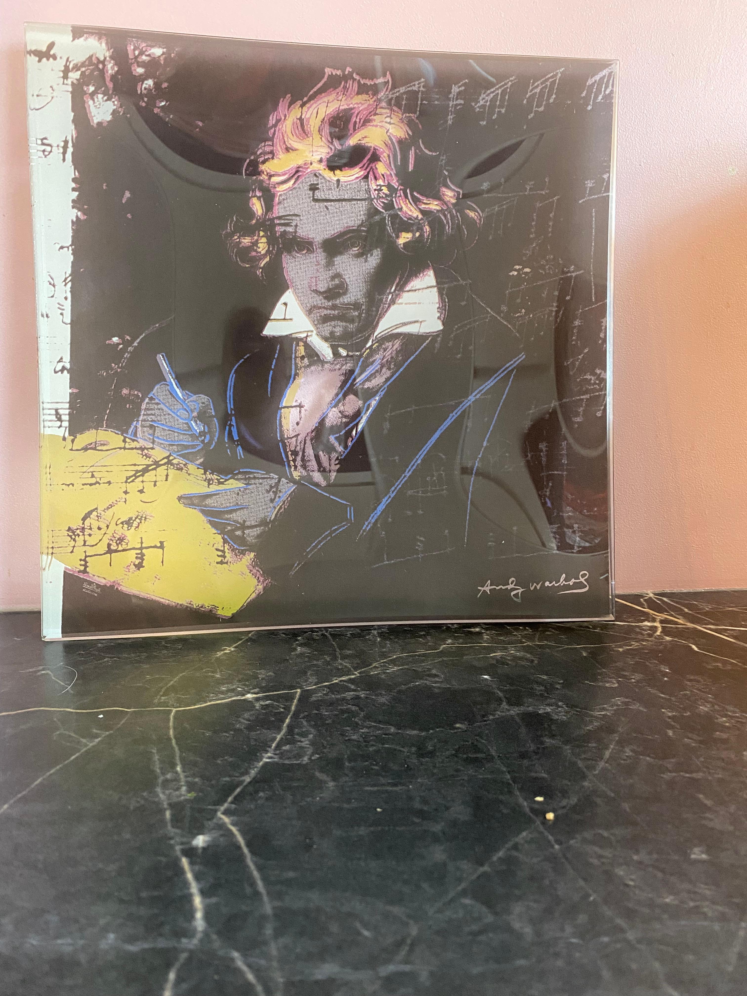 Rosenthal Andy Warhol mit Beethoven-Glasteller im Zustand „Gut“ im Angebot in Waddinxveen, ZH