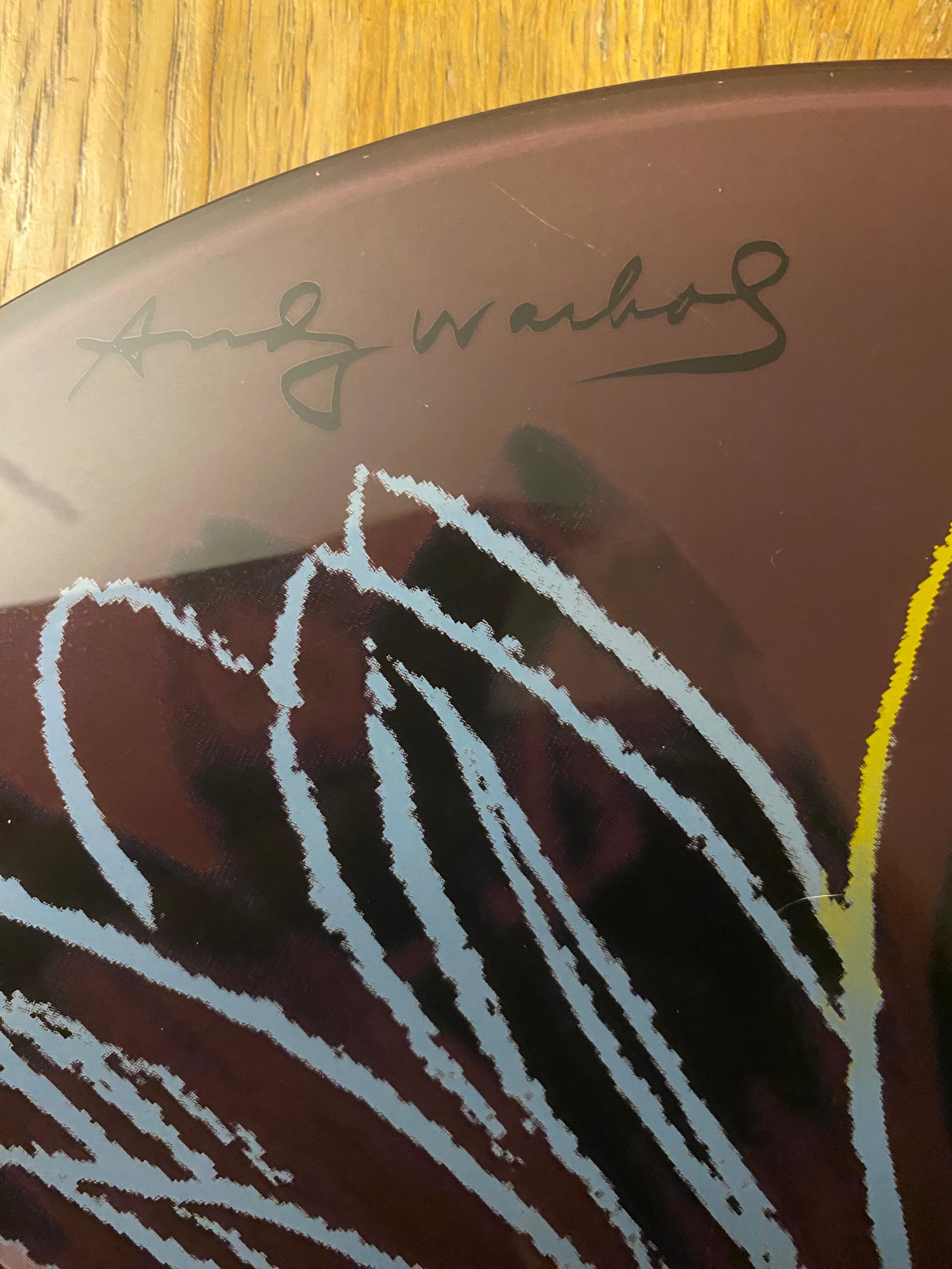 Placa de vidrio Rosenthal Flor de Andy Warhol Alemán en venta