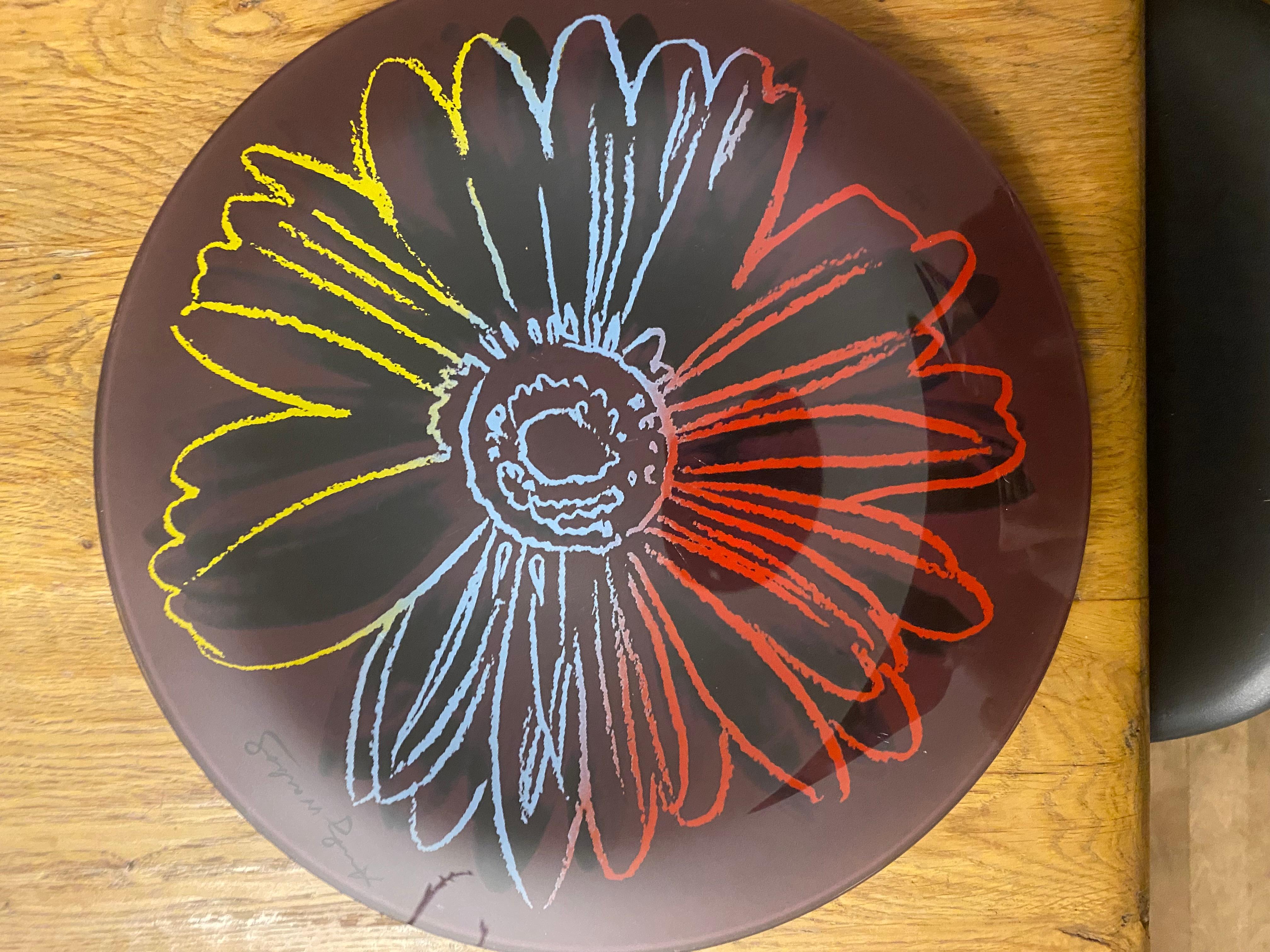Placa de vidrio Rosenthal Flor de Andy Warhol en Bueno estado para la venta en Waddinxveen, ZH
