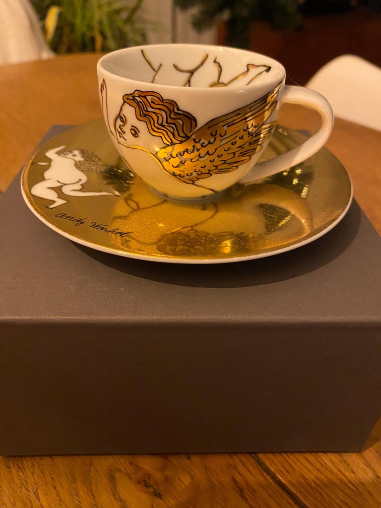 Rosenthal Andy Warhol „Goldene Engel“ Espresso-Tasse und Untertasse bei  1stDibs | andy warhol engel, rosenthal andy warhol mug