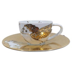 Rosenthal Andy Warhol "Golden Angels" Espresso Cup and Saucer