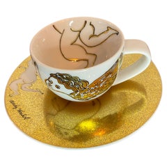 Retro Rosenthal Andy Warhol "Golden Angels" Espresso Cup and Saucer