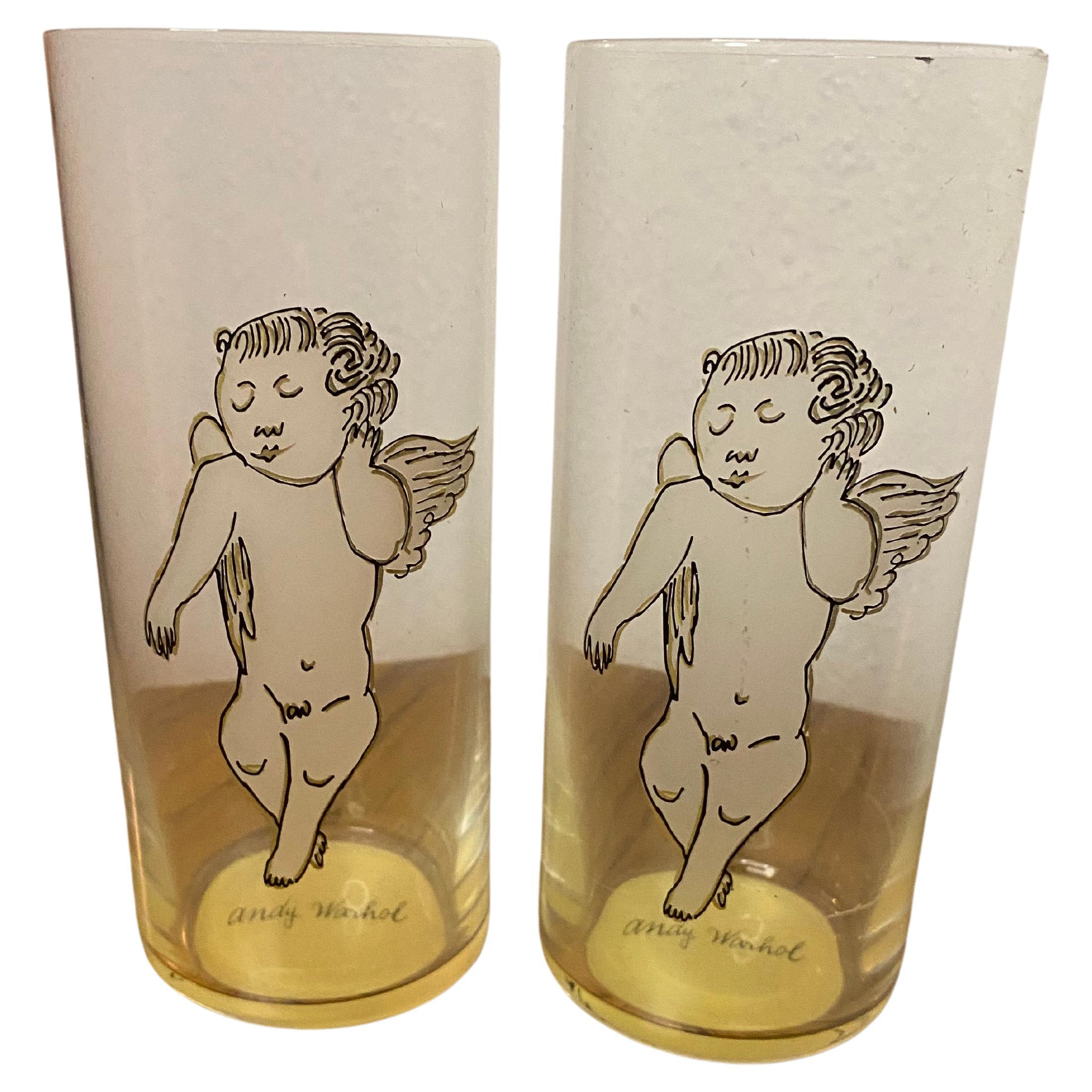 Rosenthal Andy Warhol "Golden Angels" glasses For Sale