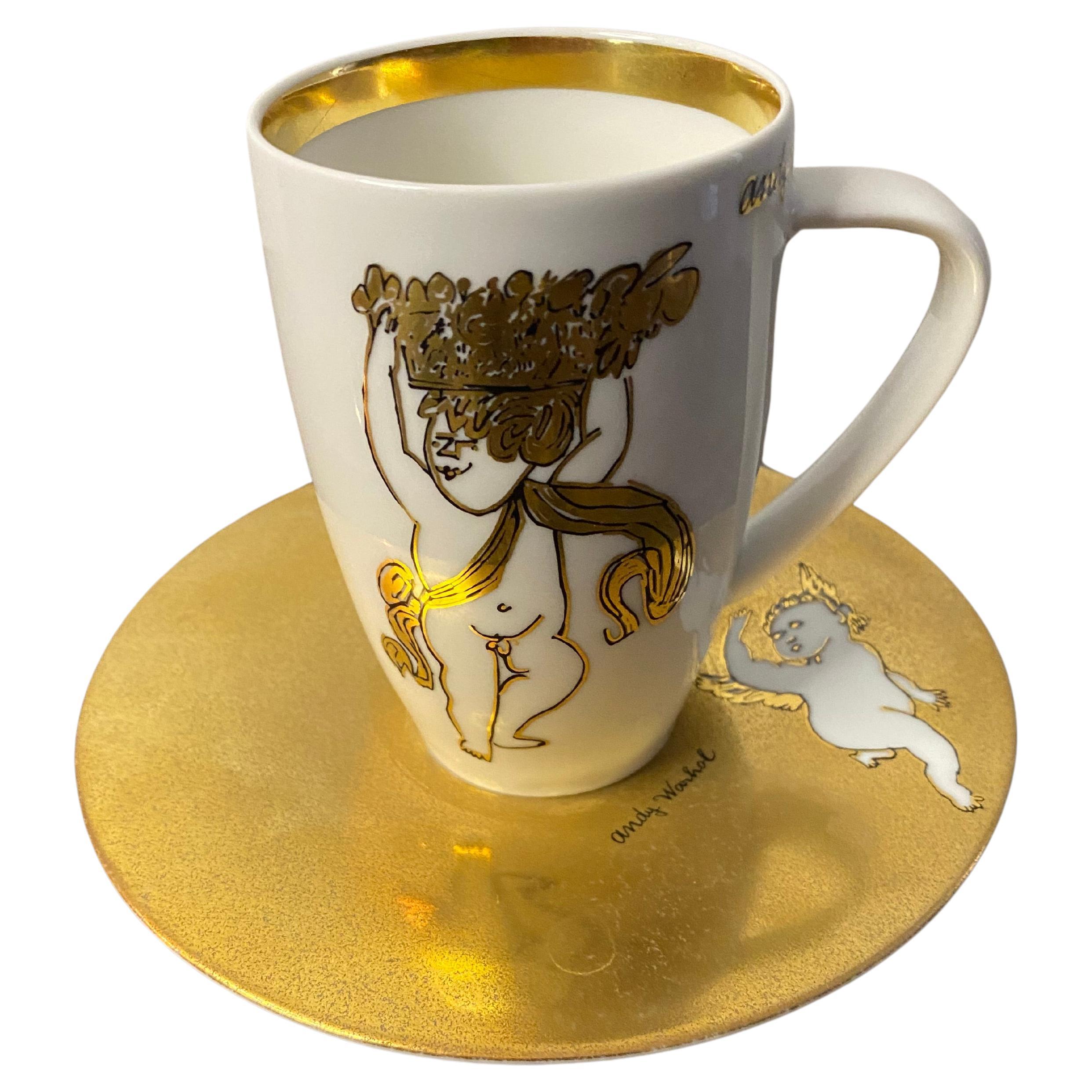 Rosenthal Andy Warhol "Golden Angels" Latte Macchiato For Sale