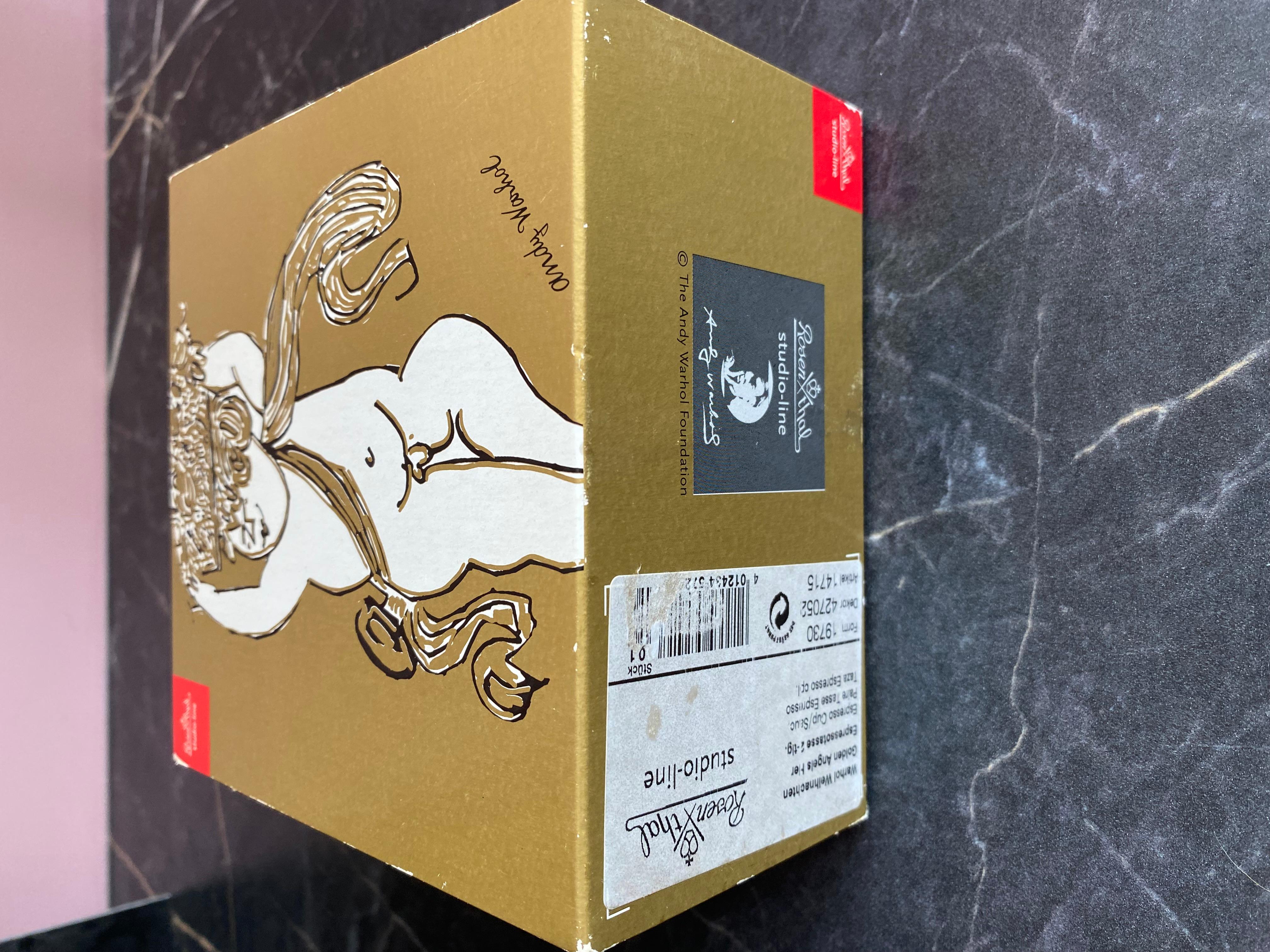 Rosenthal Andy Warhol „Goldene Engel“ NEU Espresso-Tasse und Untertasse im Angebot 2