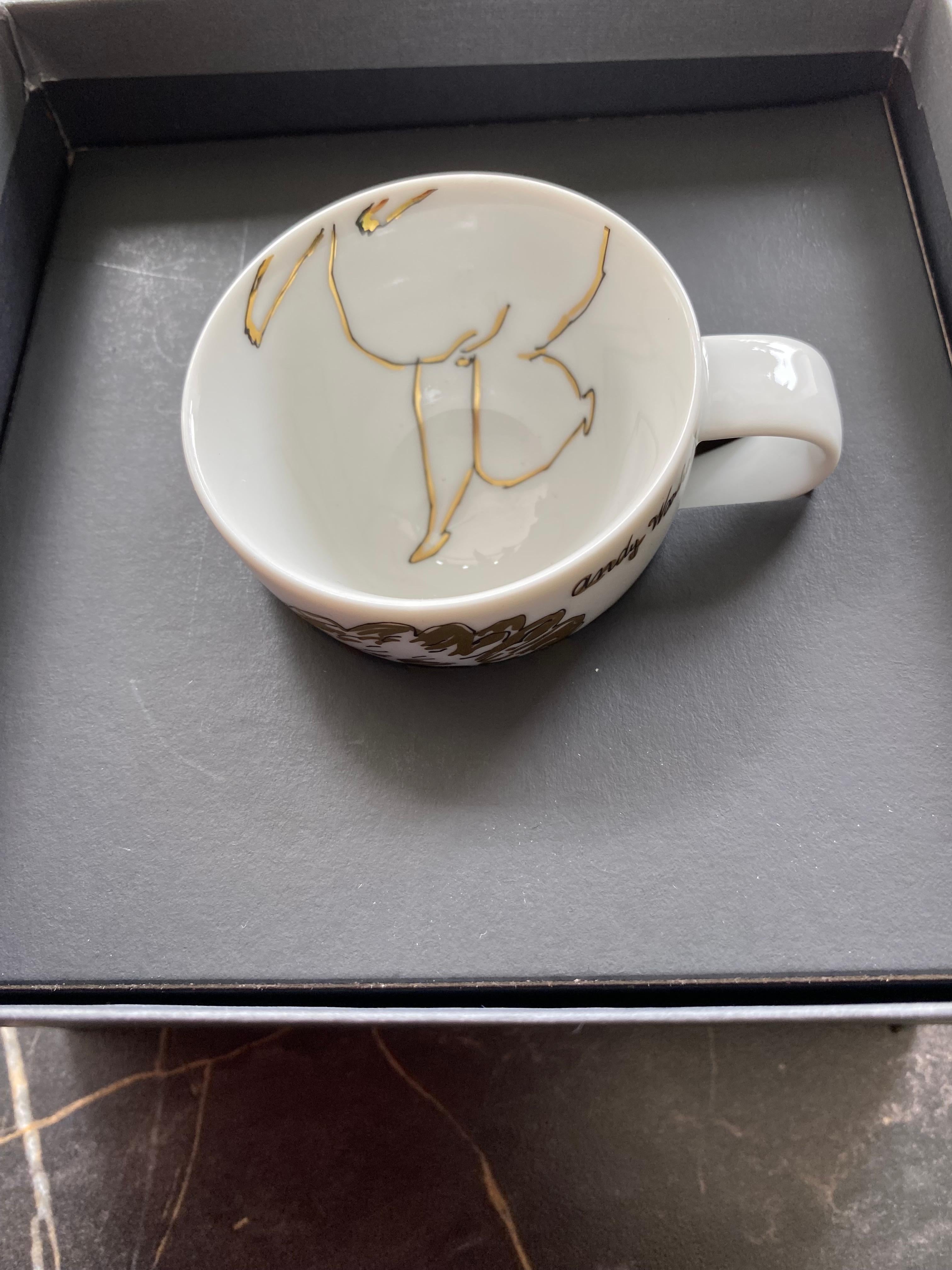 Rosenthal Andy Warhol „Goldene Engel“ NEU Espresso-Tasse und Untertasse (Porzellan) im Angebot