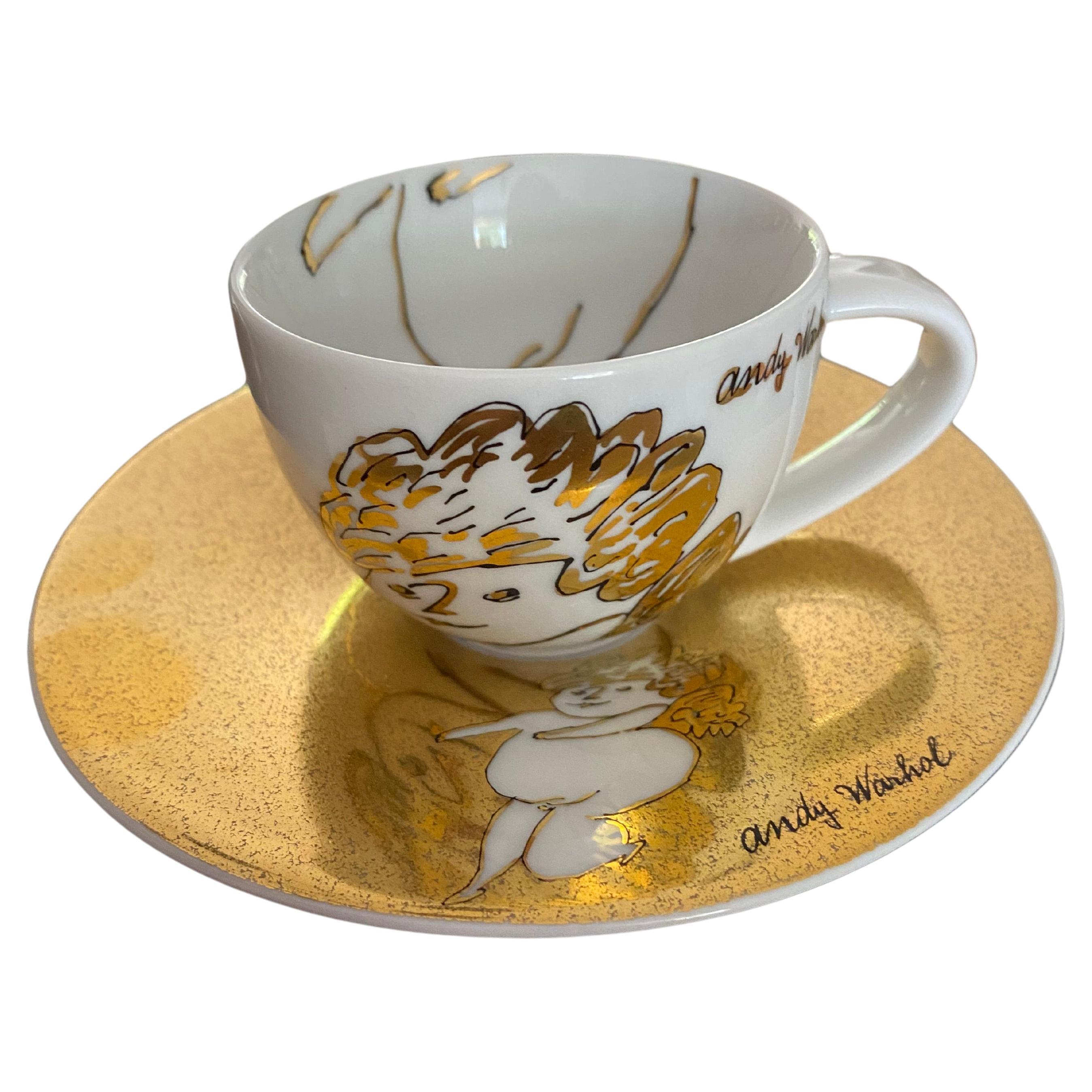Rosenthal Andy Warhol "Golden Angels" NEW Espresso Cup and Saucer