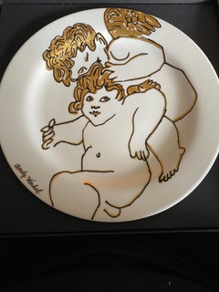 Rosenthal Andy Warhol "Golden Angels" Plate, with original box