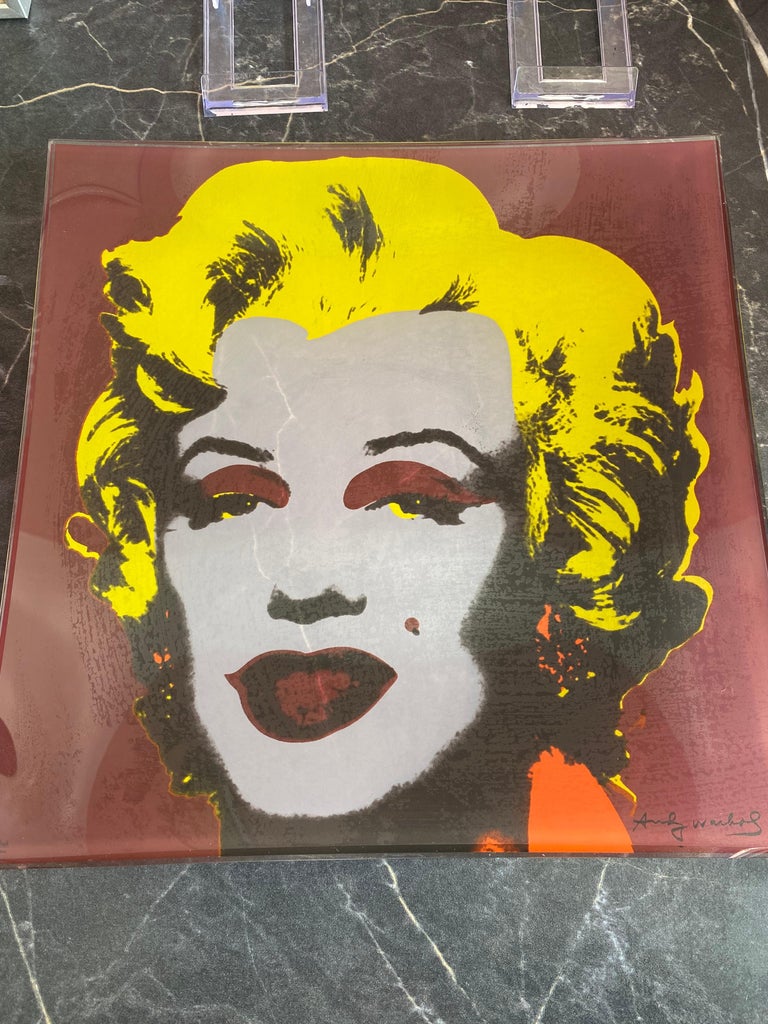 Rosenthal Andy Warhol Marilyn Monroe Glass Plate For Sale at 1stDibs