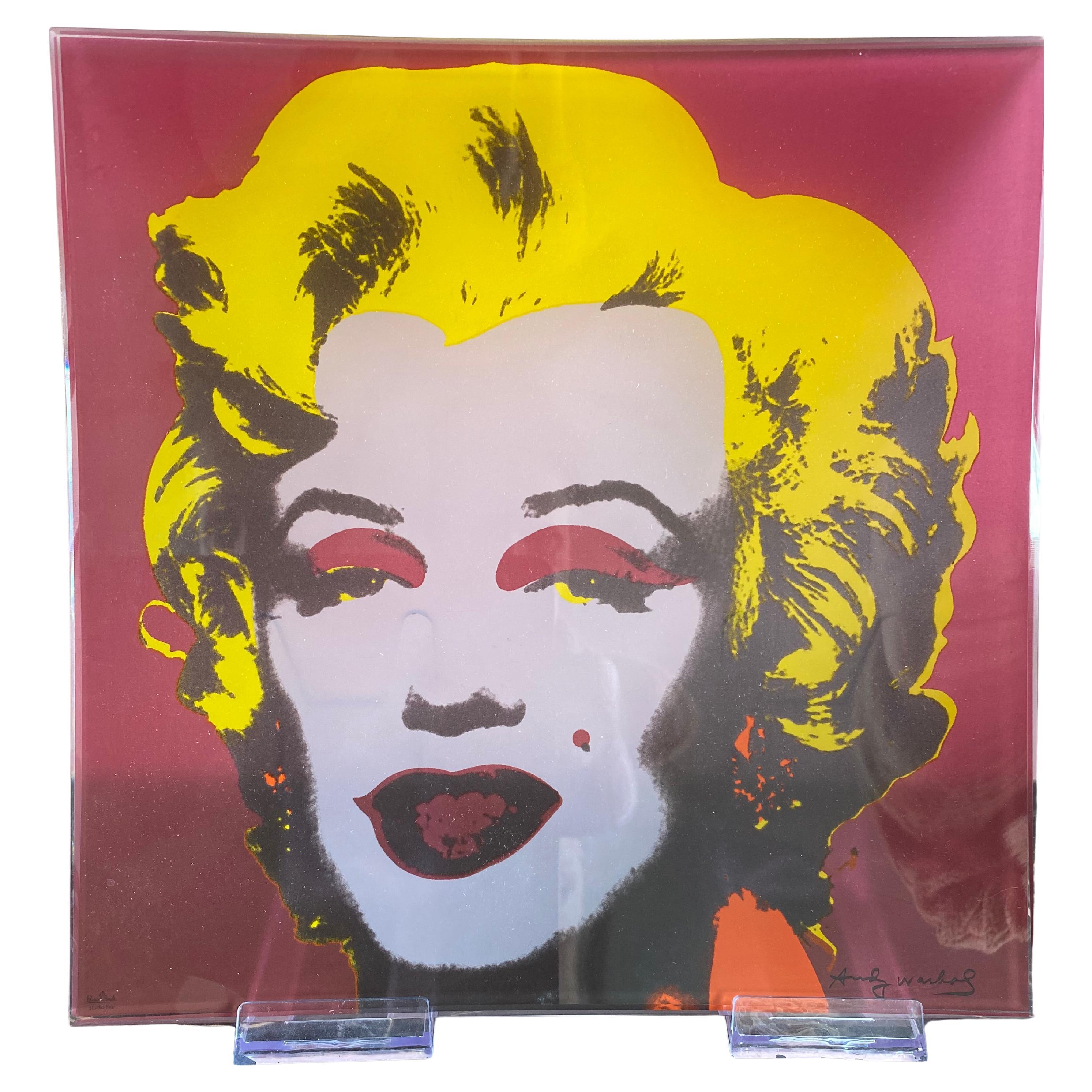 Piastra di vetro Rosenthal Andy Warhol Marilyn Monroe