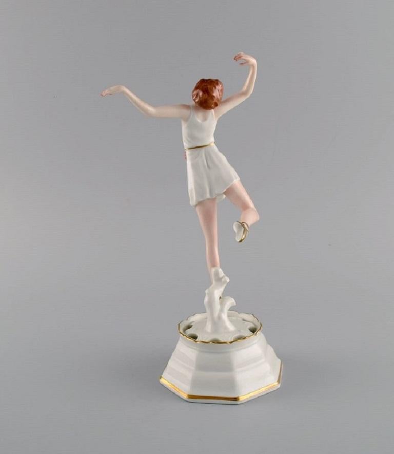 Figurine de ballerine en porcelaine Art Déco Rosenthal, années 1930 Excellent état - En vente à Copenhagen, DK