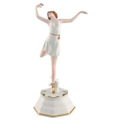 Vintage Rosenthal Art Deco Porcelain Figurine, Ballerina, 1930s