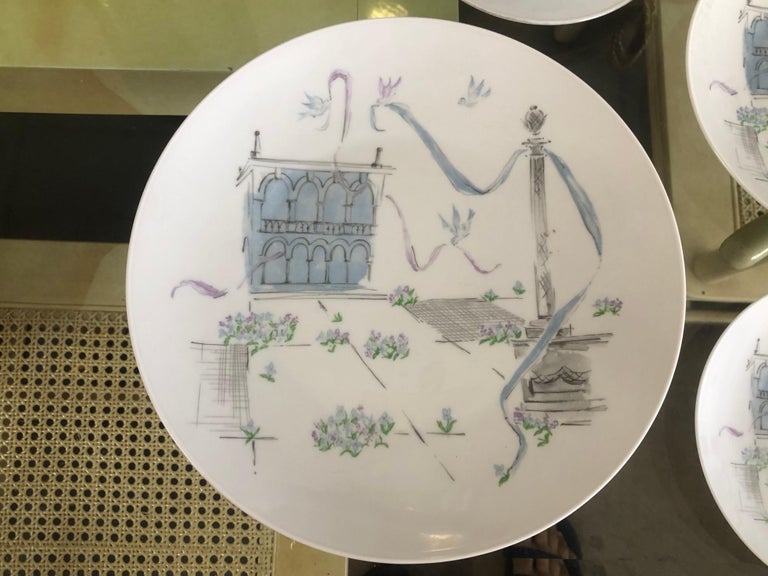 Other Rosenthal by Artist Raymond Loewy “Plaza” Service for 12 China Dinner Set For Sale