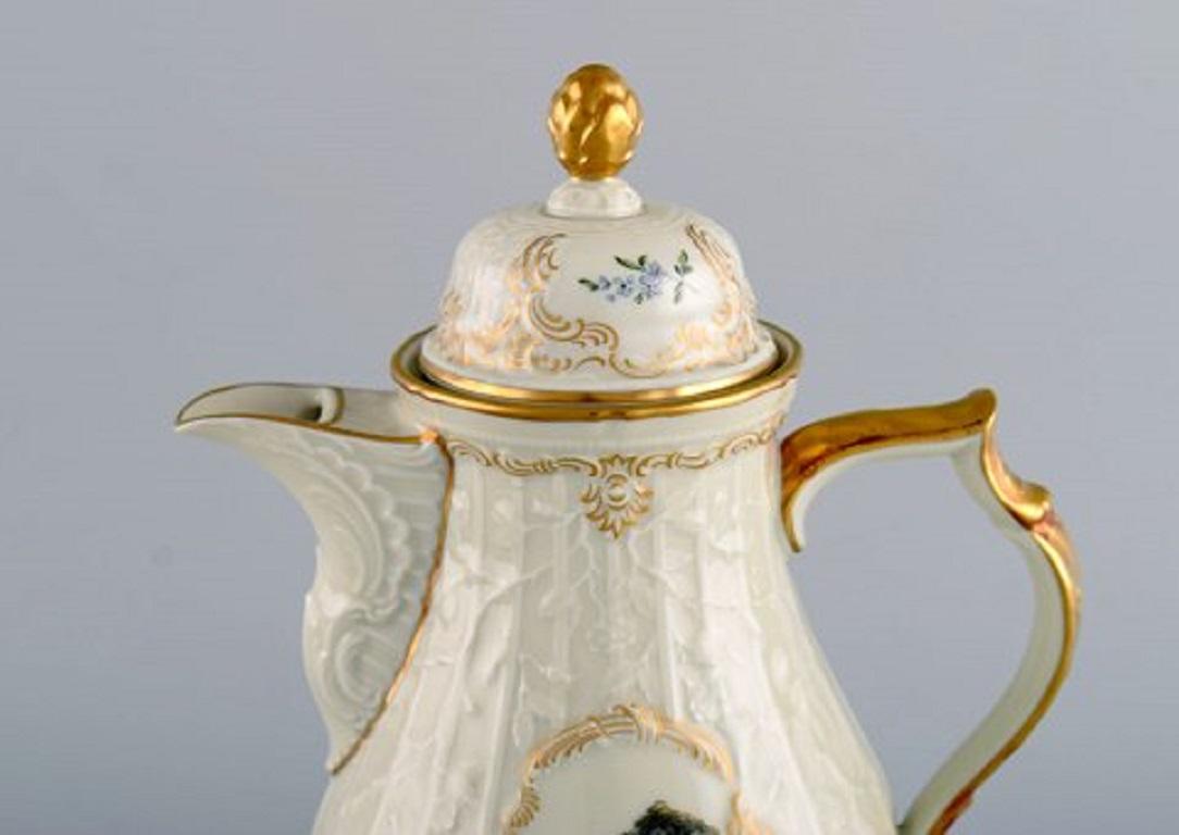 Servicio de café Rosenthal Classic Rose para seis personas en porcelana pintada a mano Rococó en venta