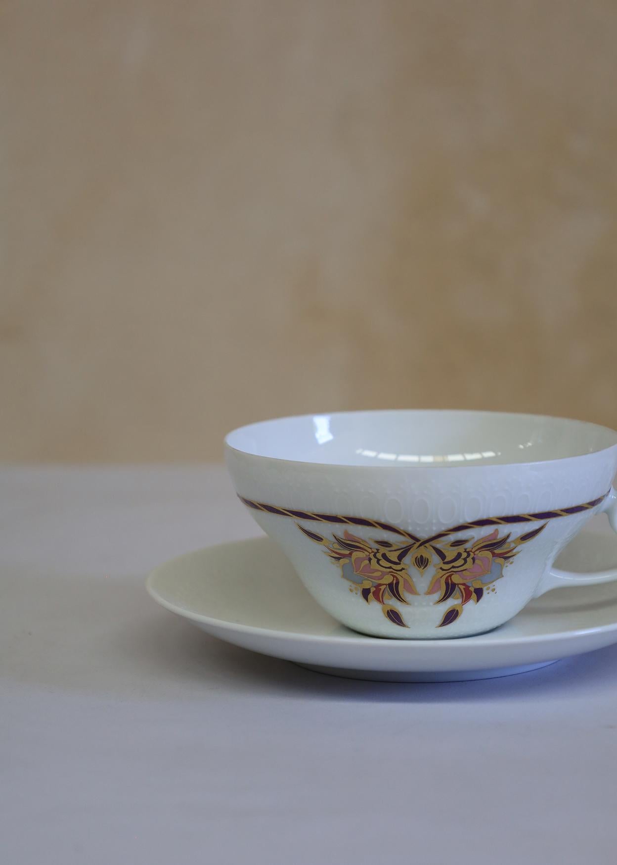 Porcelaine Service à thé et à café classique en rose de Rosenthal pour 11 personnes en vente