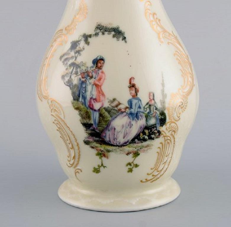 Rosa clásica Rosenthal, jarrón y bandeja para mantequilla de porcelana pintada a mano Alemán en venta