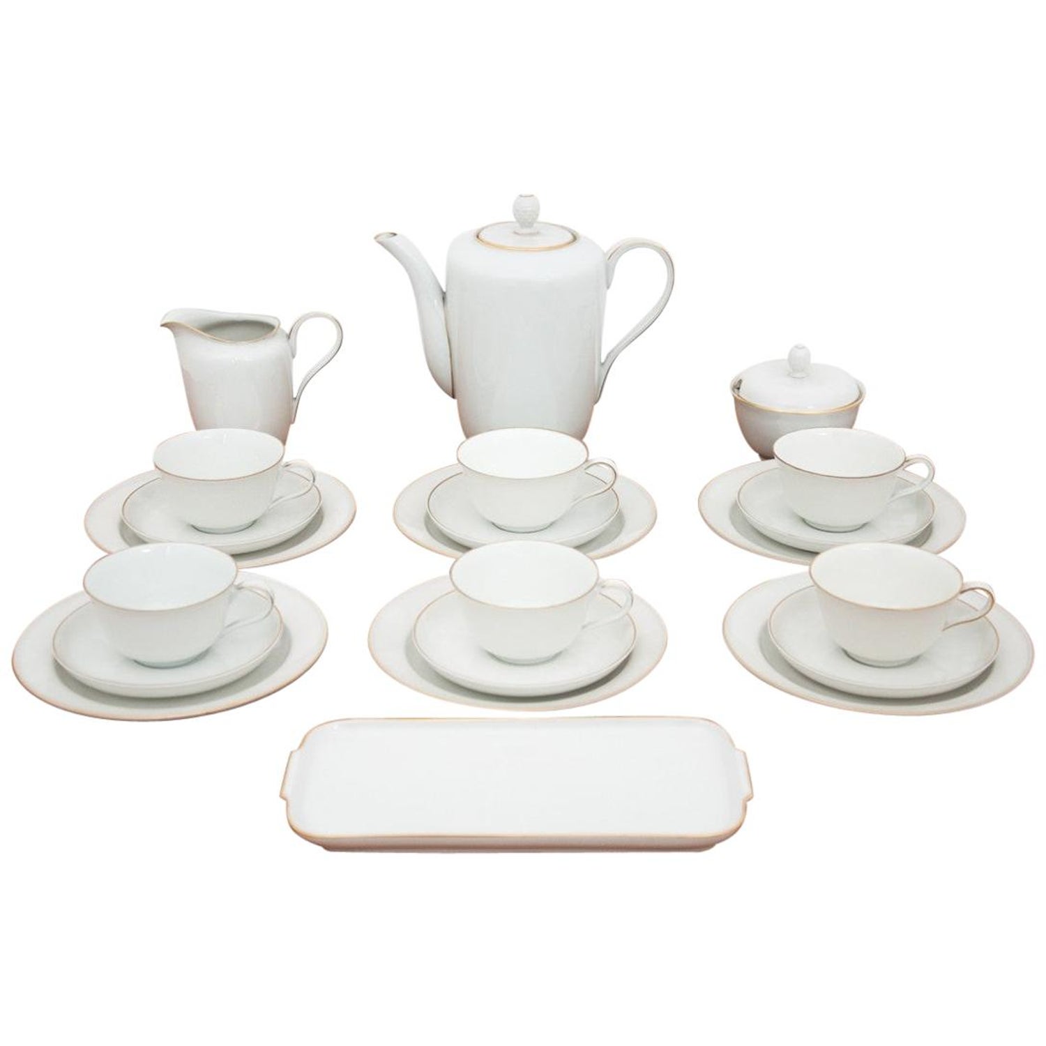 Rosenthal Coffee Service for 6 People at 1stDibs | rosenthal kaffeeservice  modern