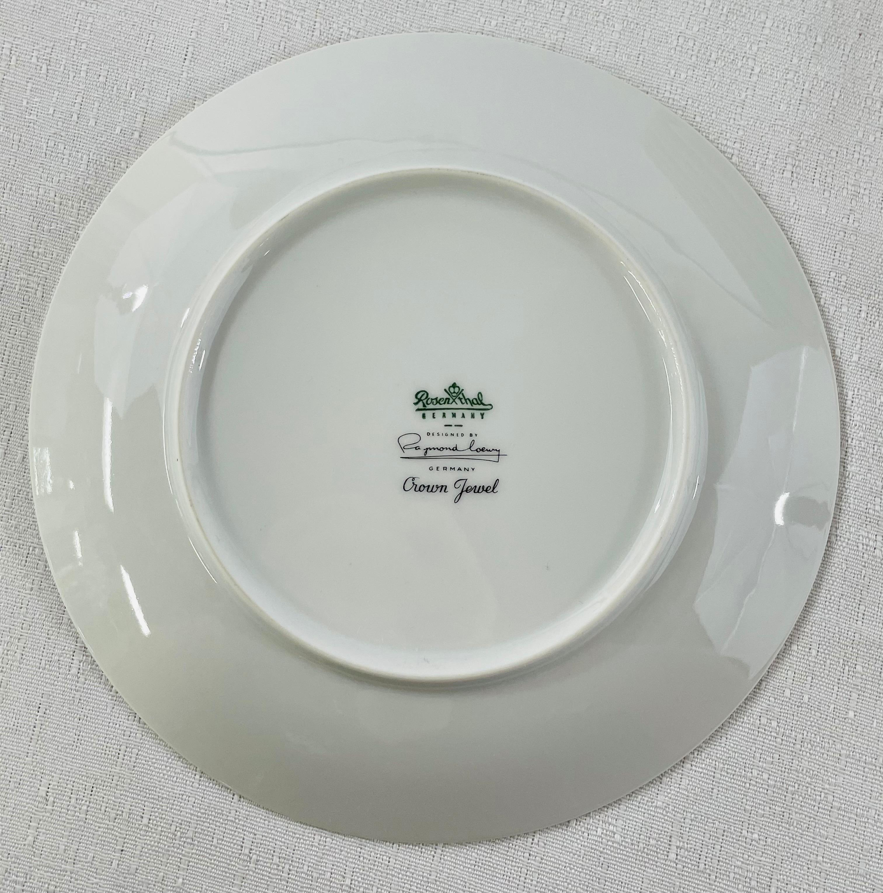 20th Century Rosenthal Continental Crown Jewel China Dining Set, 34 Pieces For Sale