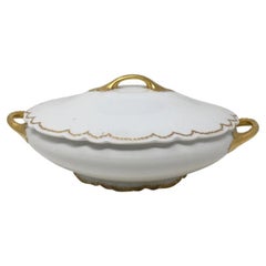 Antique Rosenthal Covered Vegetable Serving Bowl, Malmaison Bavaria, 1890