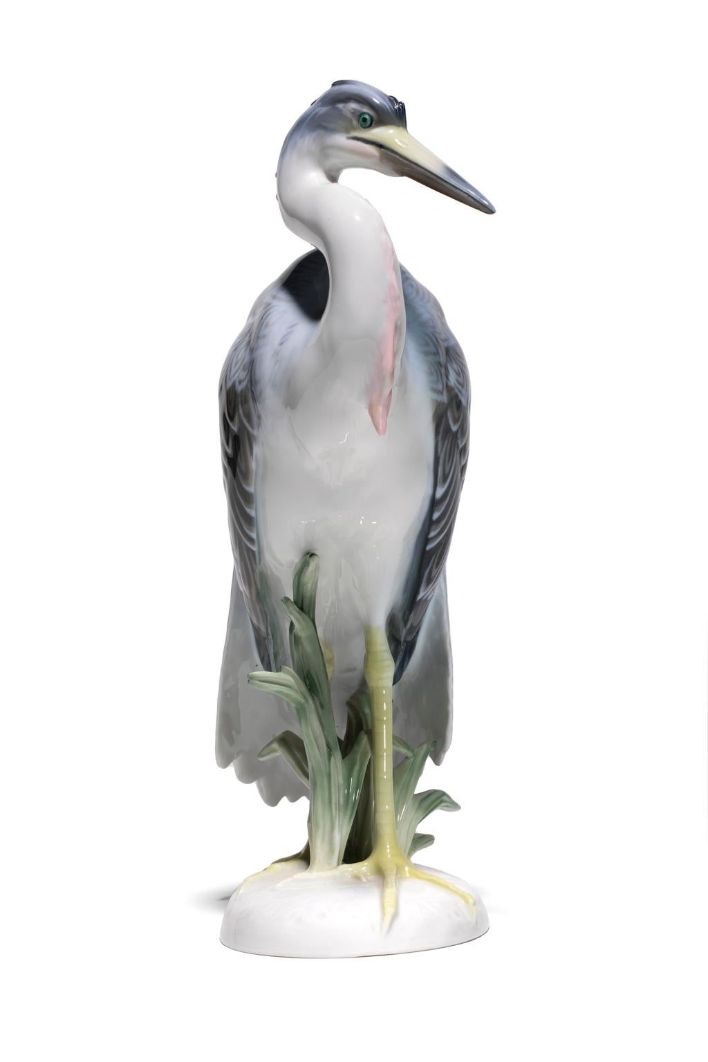 Allemand Rosenthal Max Hermann Fritz  Figurine en porcelaine CRANE n° 954 en vente