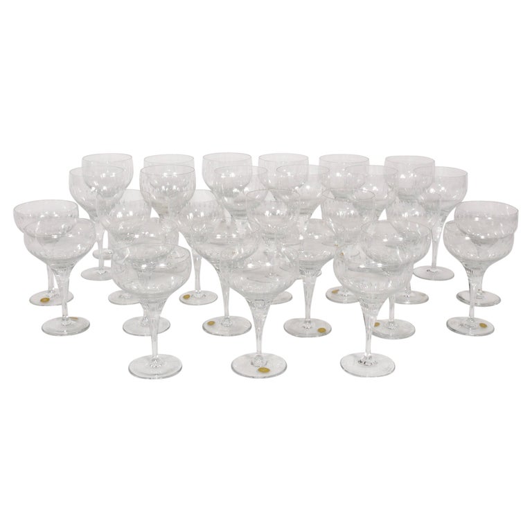 Rosenthal Crystal Stemware Champagne Wine Cocktail Large Set of 27 Glasses