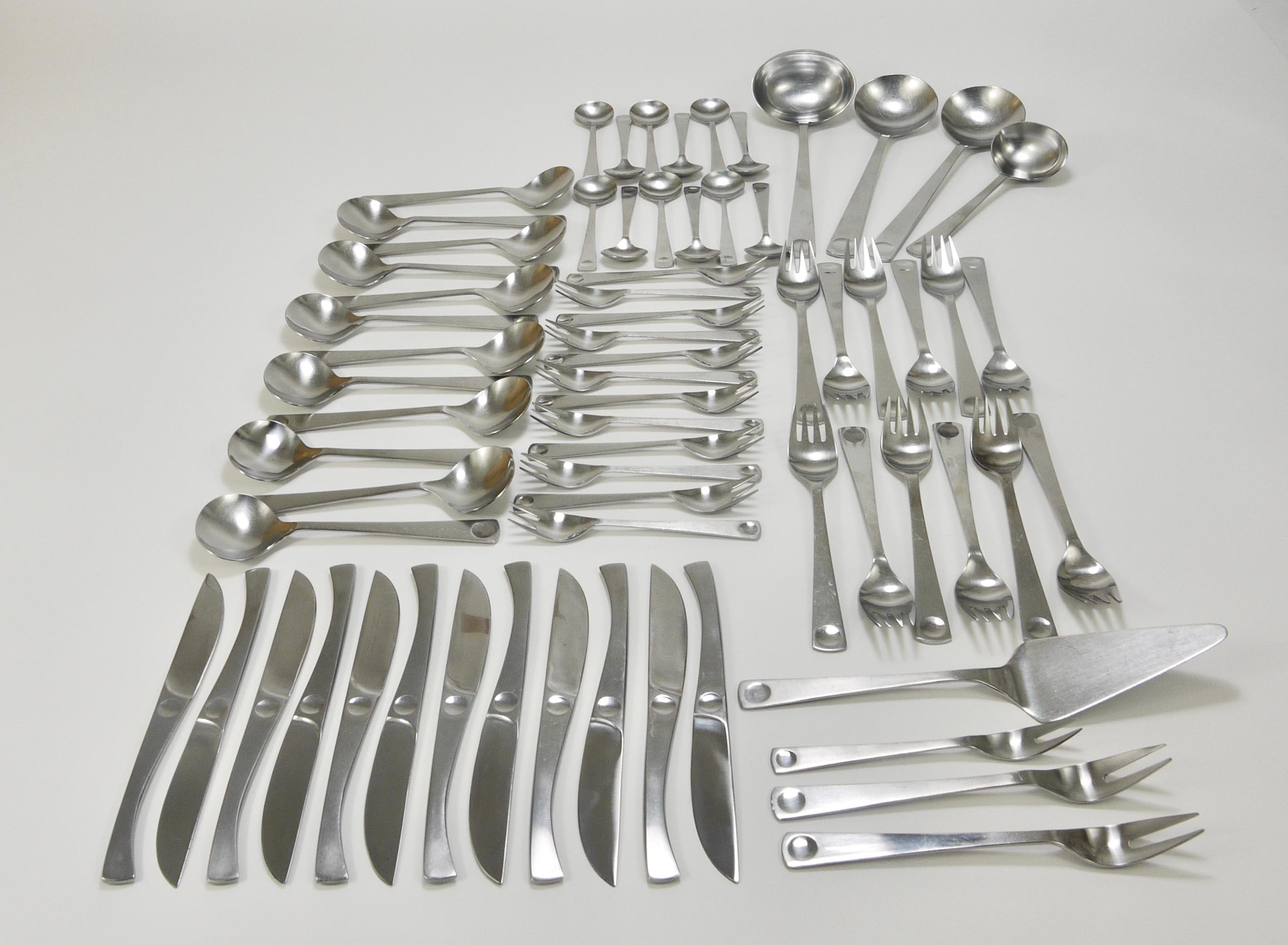 Rosenthal Design PLUS Flatware, 68 pcs., For 12 Persons, by Wolf Karnagel, 1970s For Sale 7