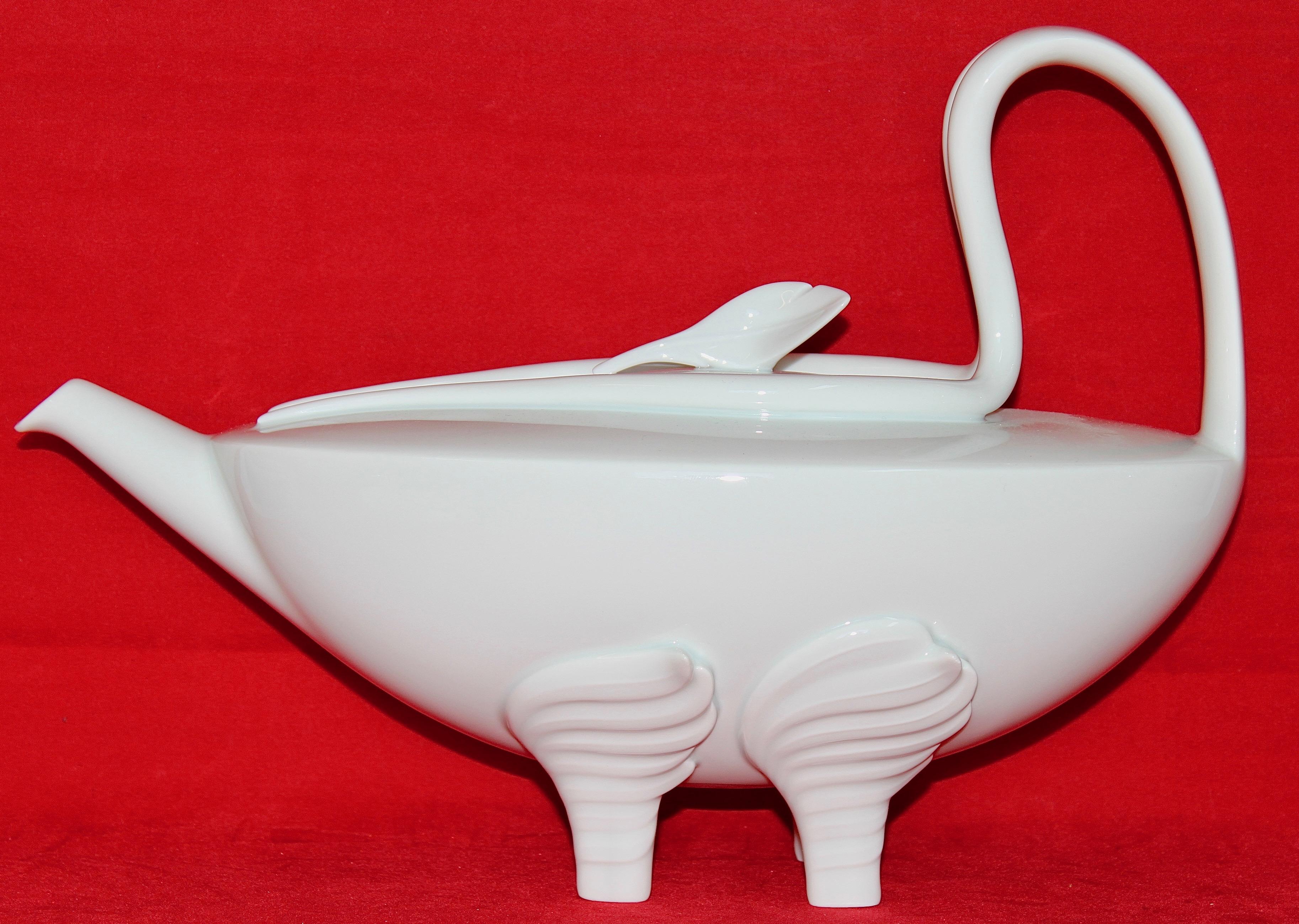 Rosenthal designer porcelain tea set for six. 