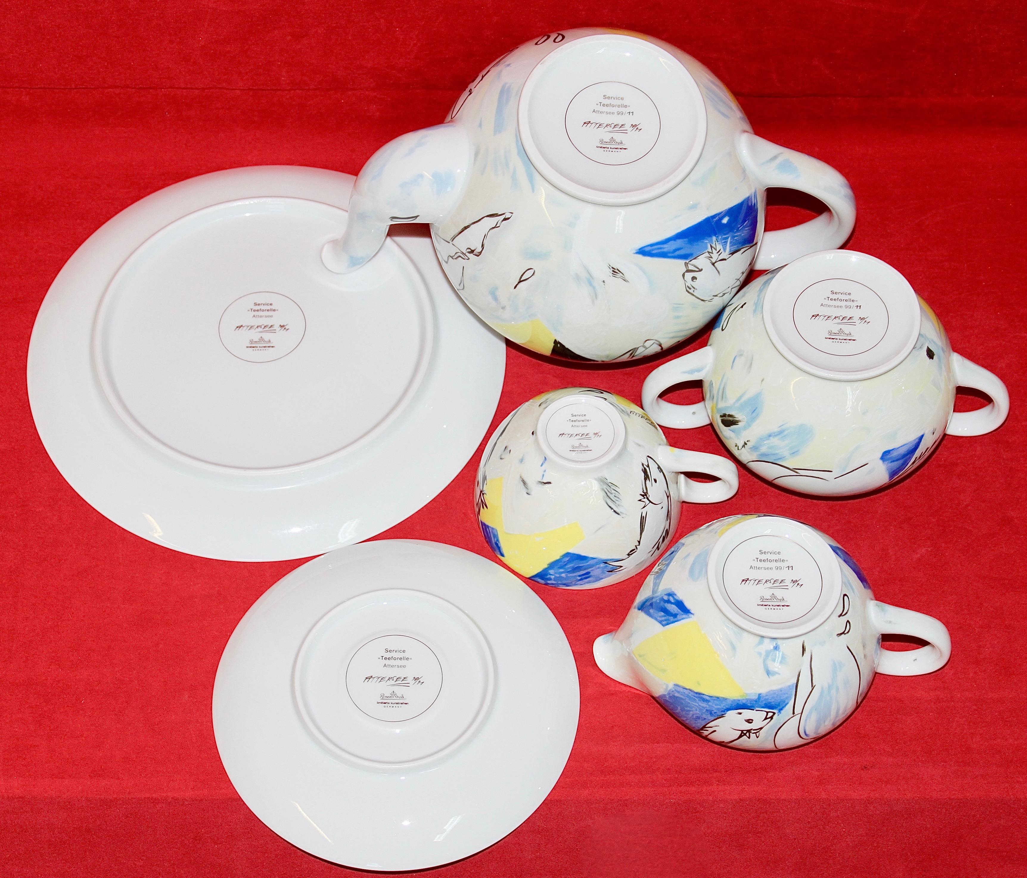 Rosenthal Designer Pop Art Porcelain Tea Set for Six, 