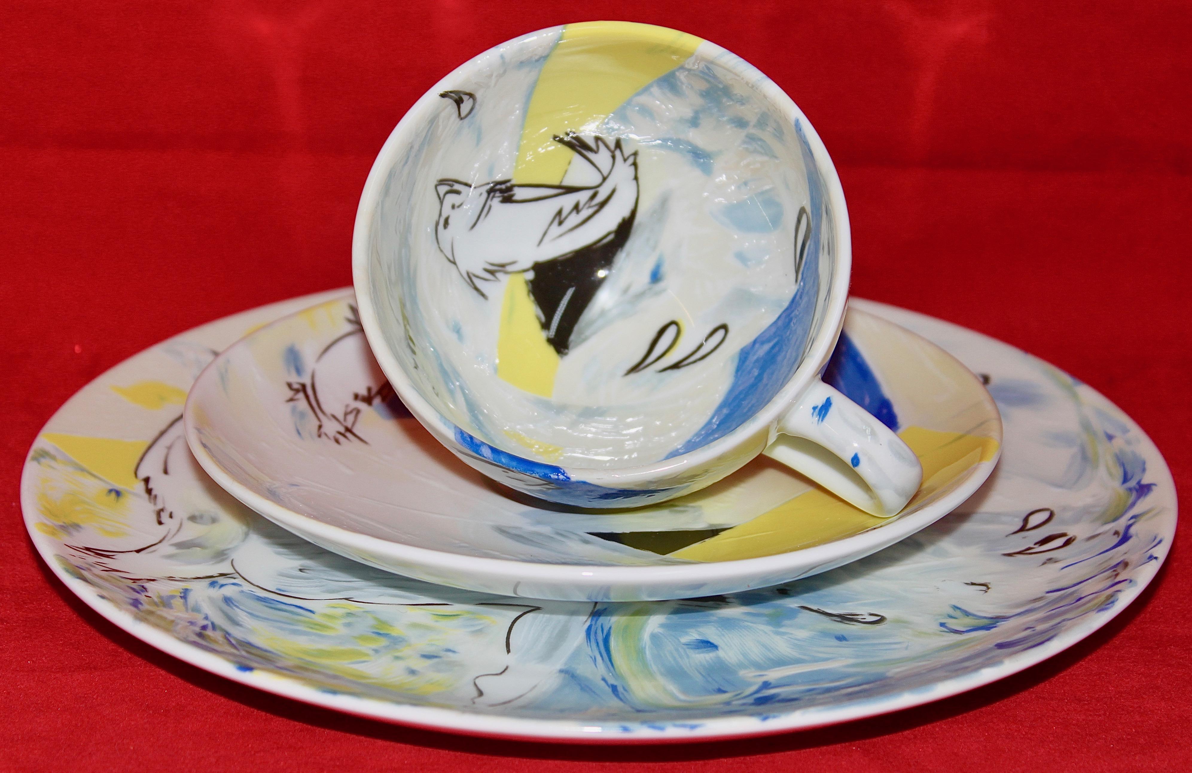 Service à thé pour six personnes, Teeforelle, « Tea Trout », en porcelaine Pop Art du designer Rosenthal en vente 3